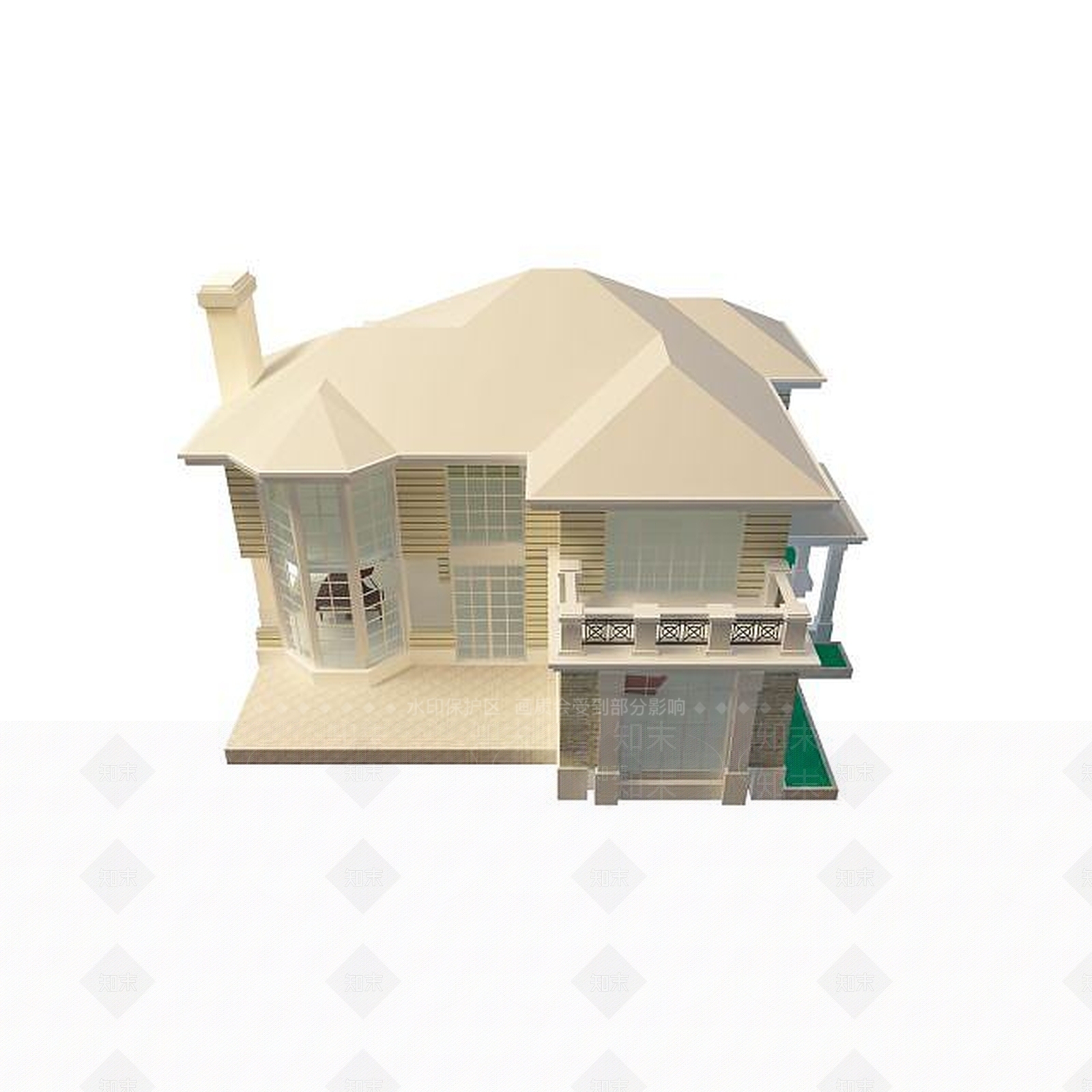 现代别墅3D模型下载【ID:1194775114】