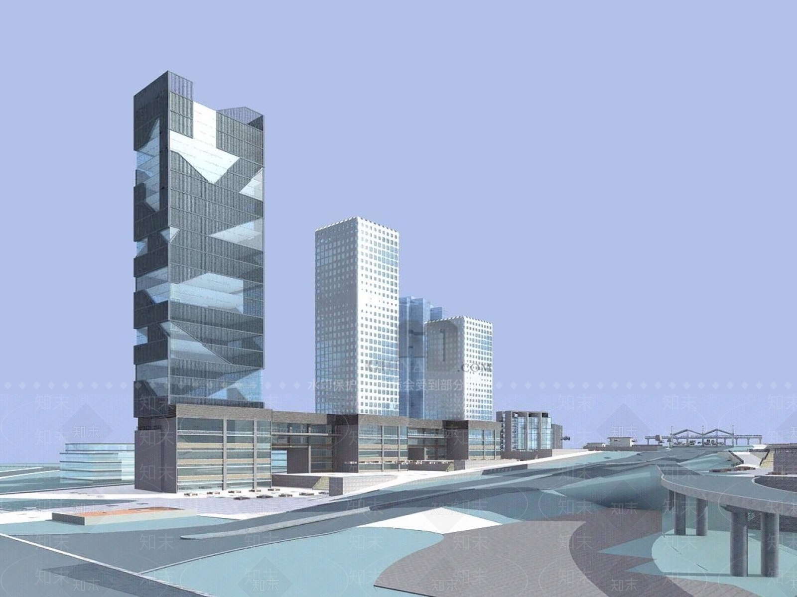 现代桥3D模型下载【ID:1194775550】