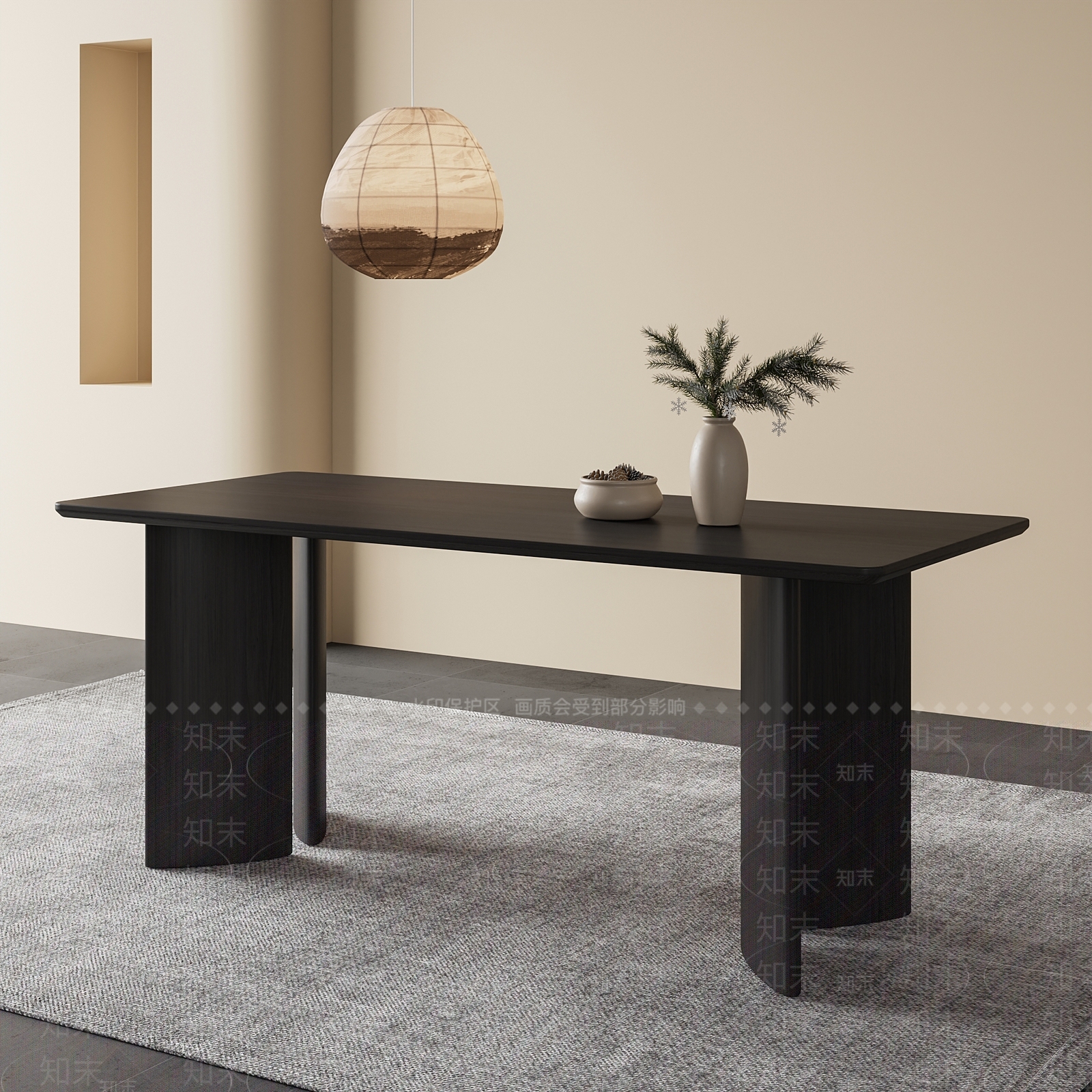 中古复古餐桌SU模型下载【ID:1194775726】