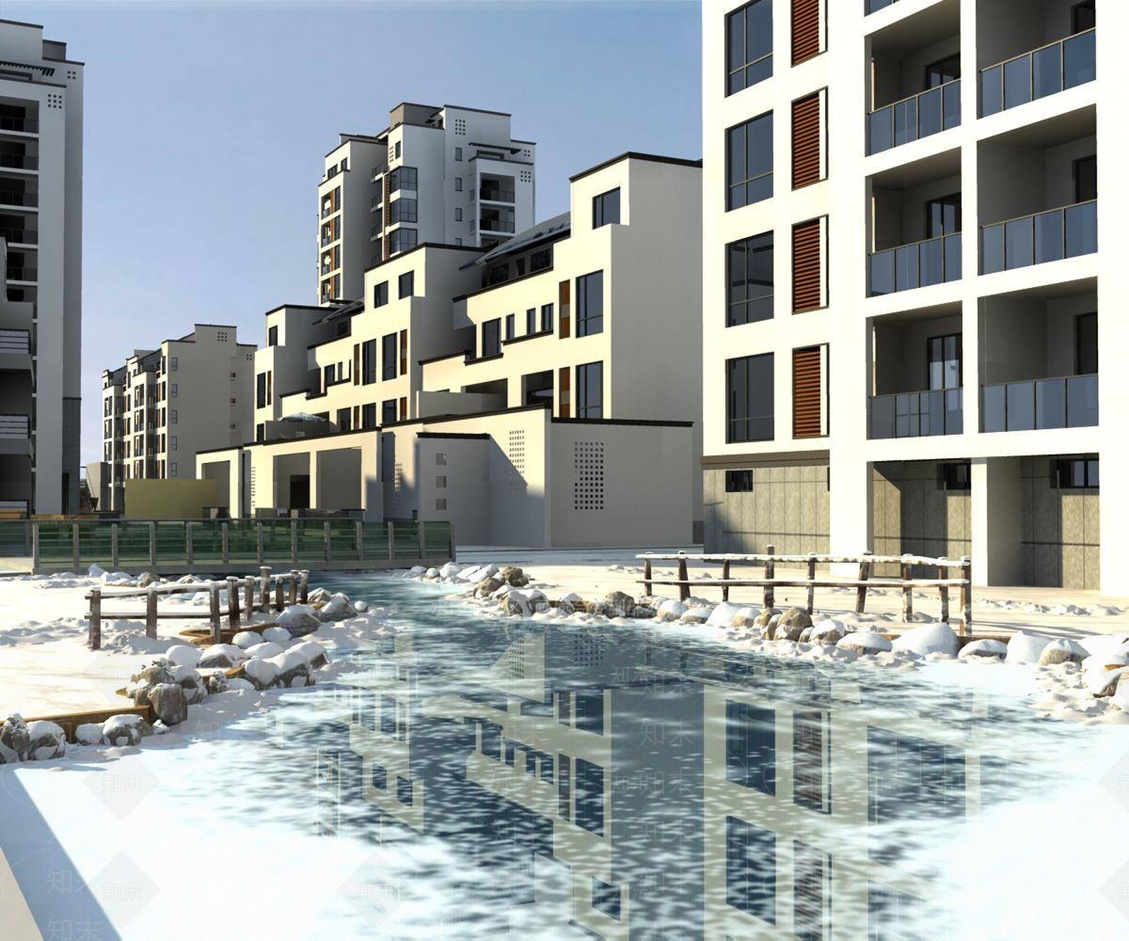 中式高层住宅3D模型下载【ID:1194776147】