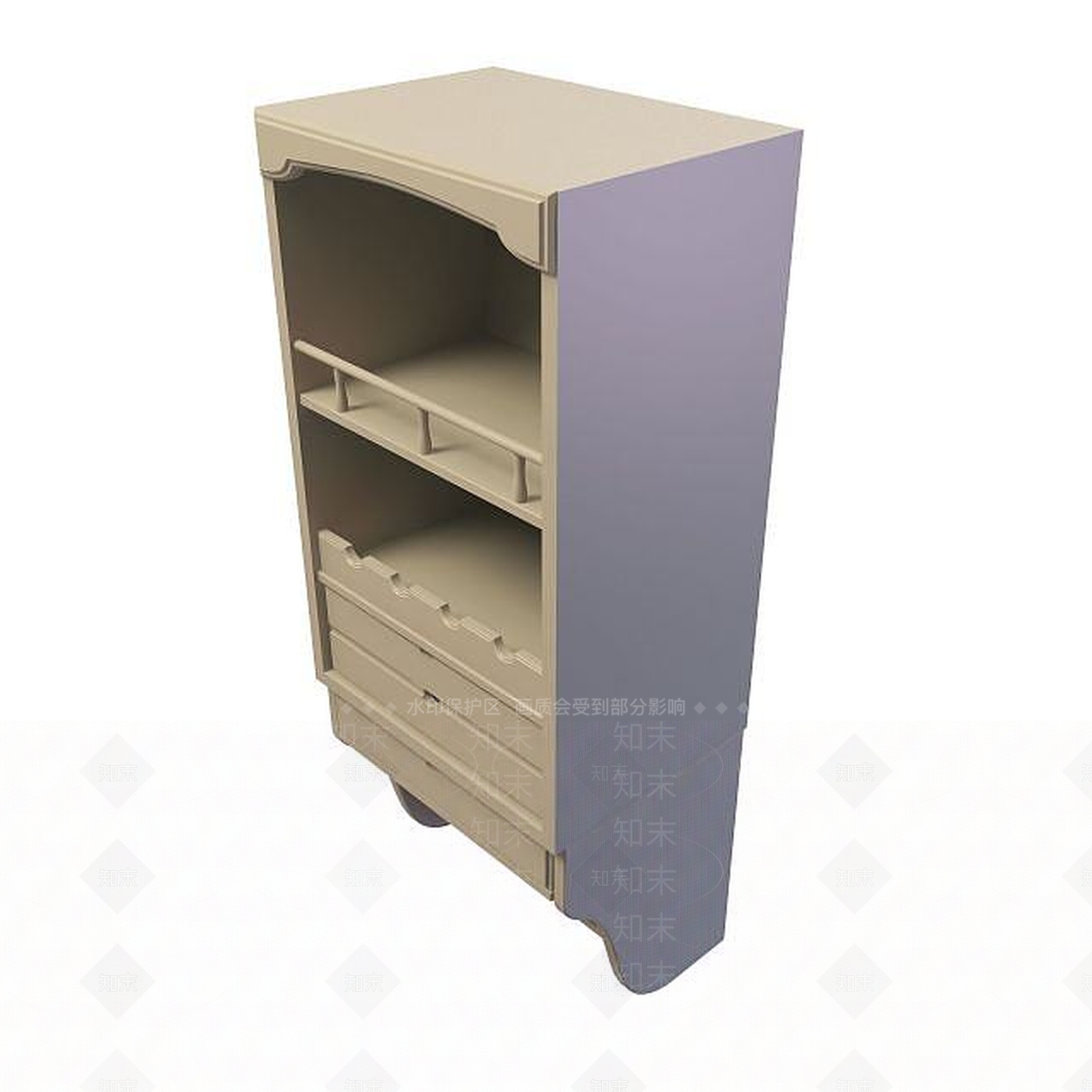 欧式古典欧式边柜3D模型下载【ID:1194776270】