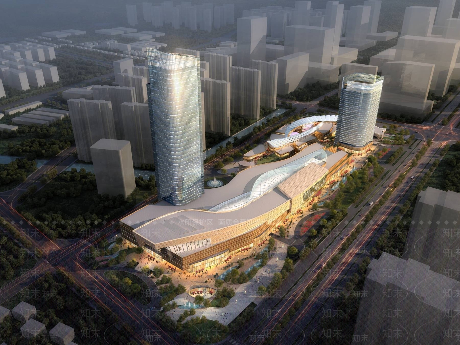 现代商场外观3D模型下载【ID:1194777361】