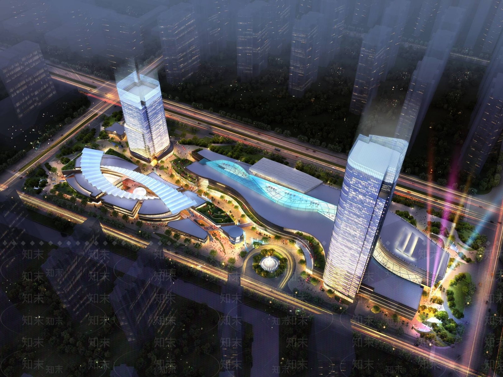 现代商场外观3D模型下载【ID:1194777361】