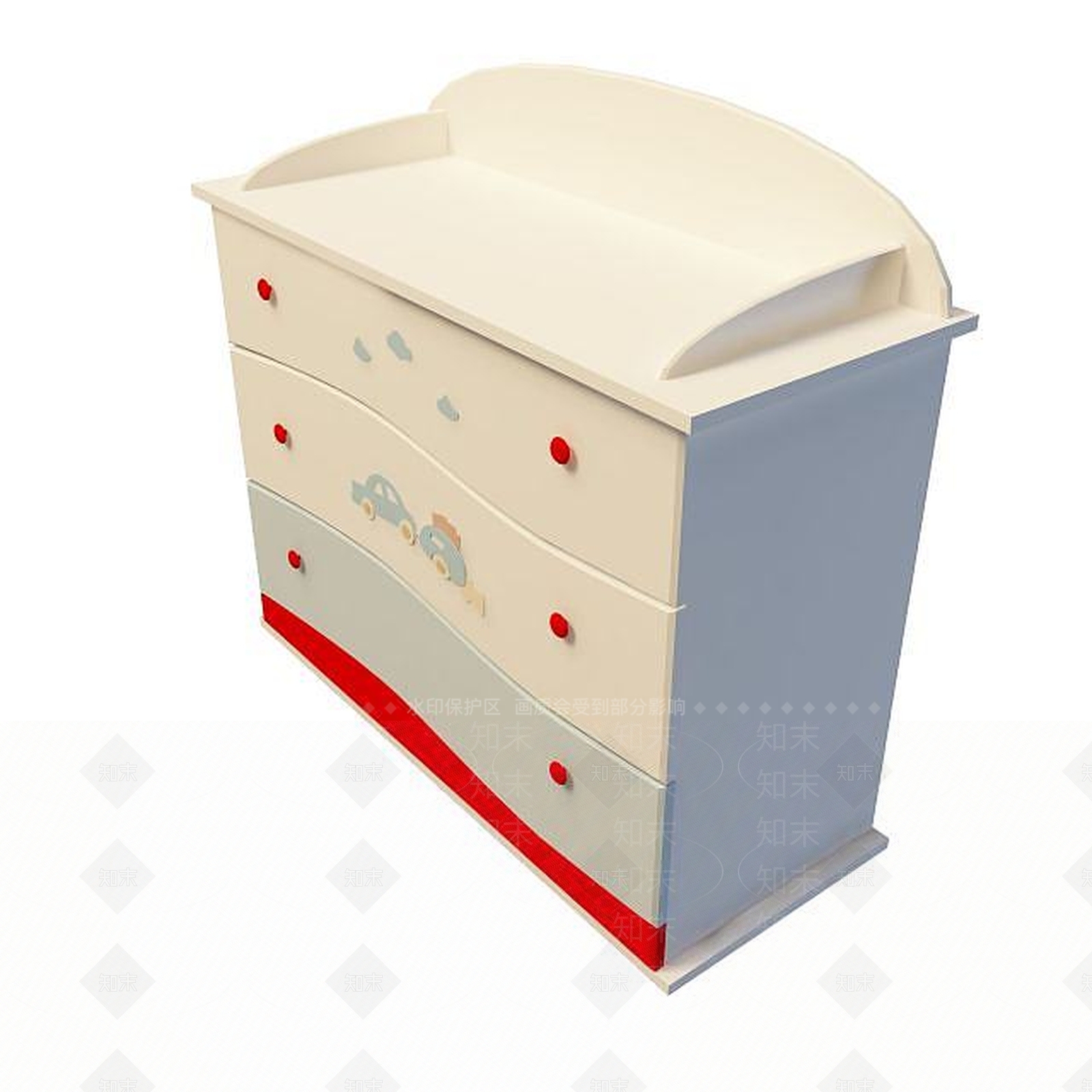 现代卧室边柜3D模型下载【ID:1194777509】