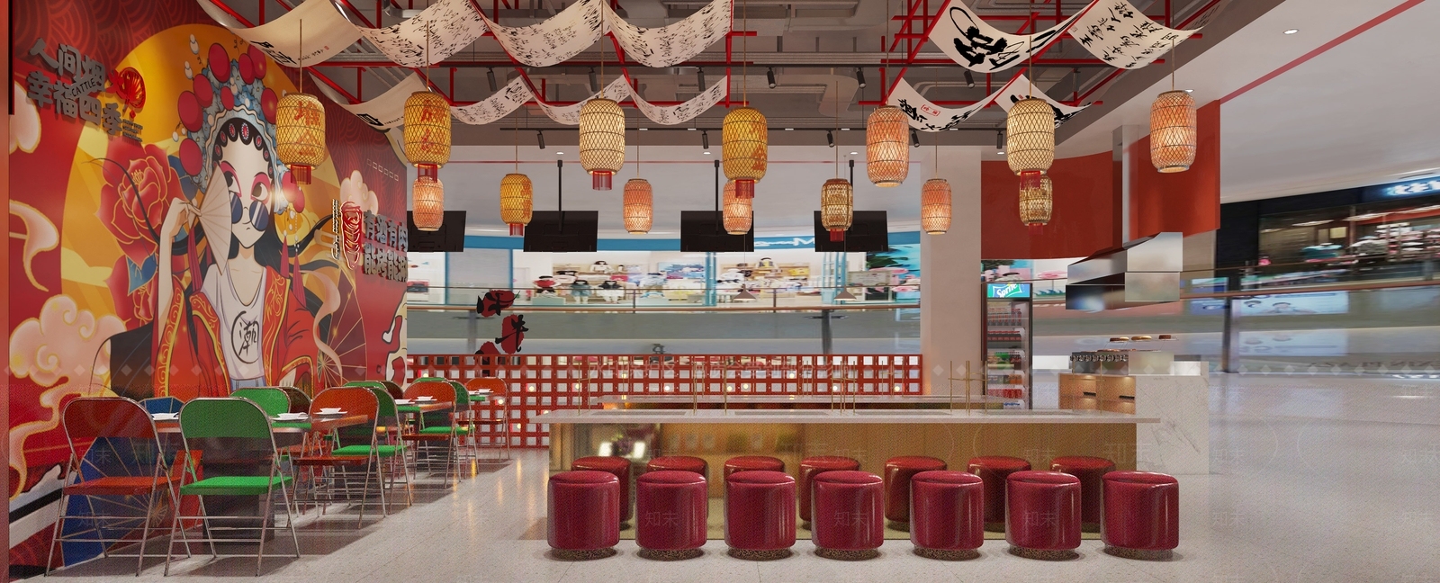 现代工业火锅店3D模型下载【ID:1194777639】