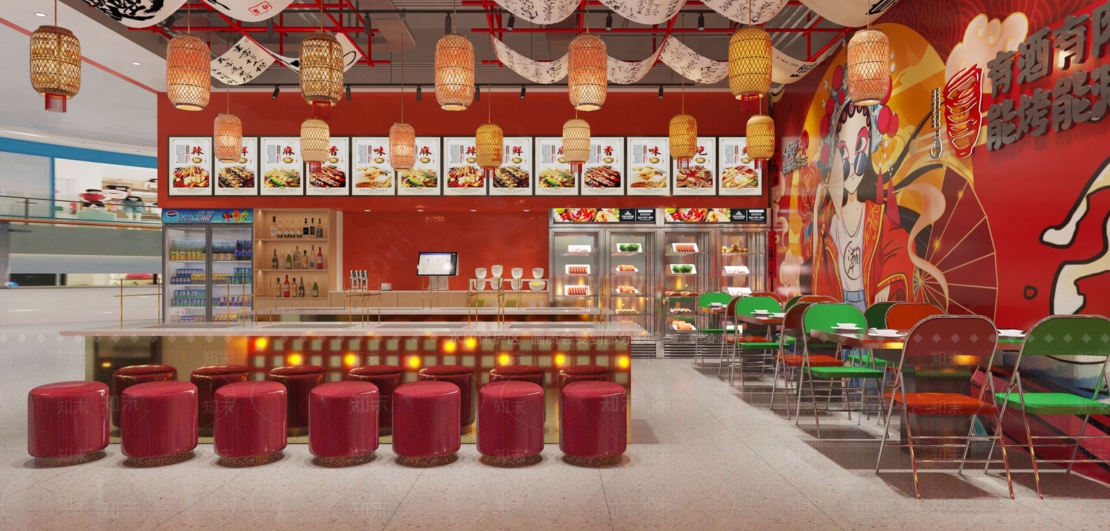 现代工业火锅店3D模型下载【ID:1194777639】
