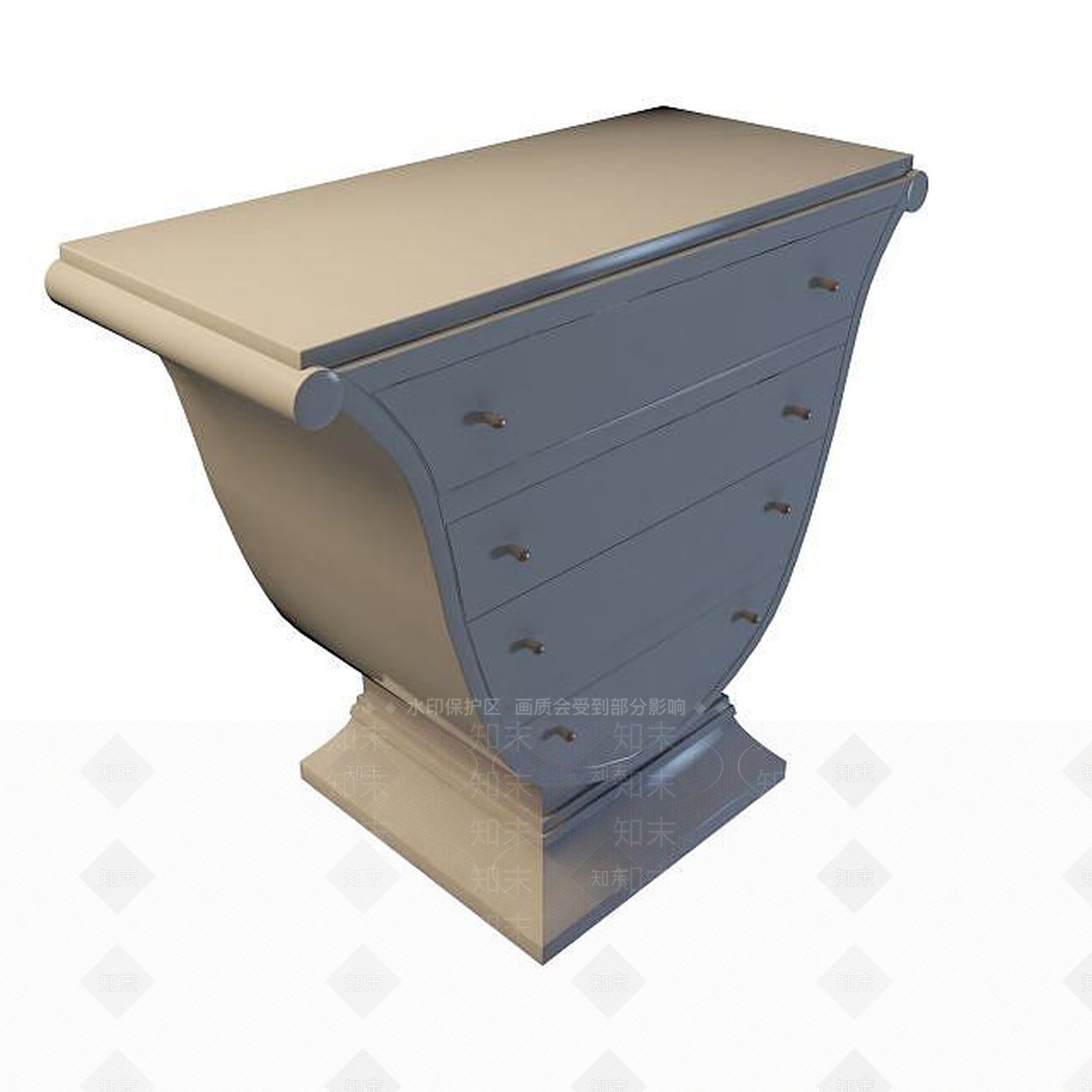 现代矮柜3D模型下载【ID:1194777911】