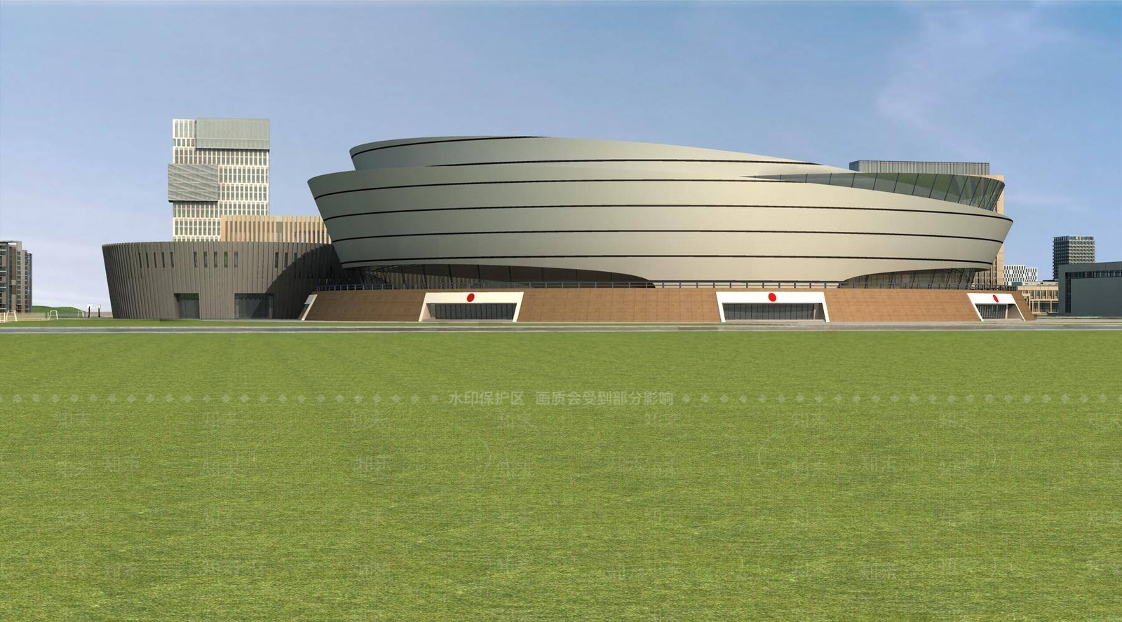 现代鸟瞰规划3D模型下载【ID:1194778349】