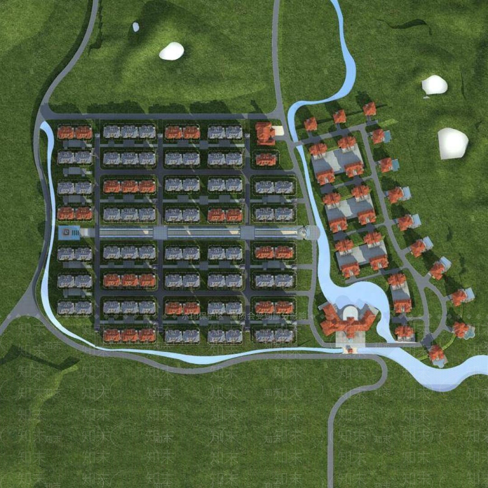 欧式别墅外观3D模型下载【ID:1194778476】