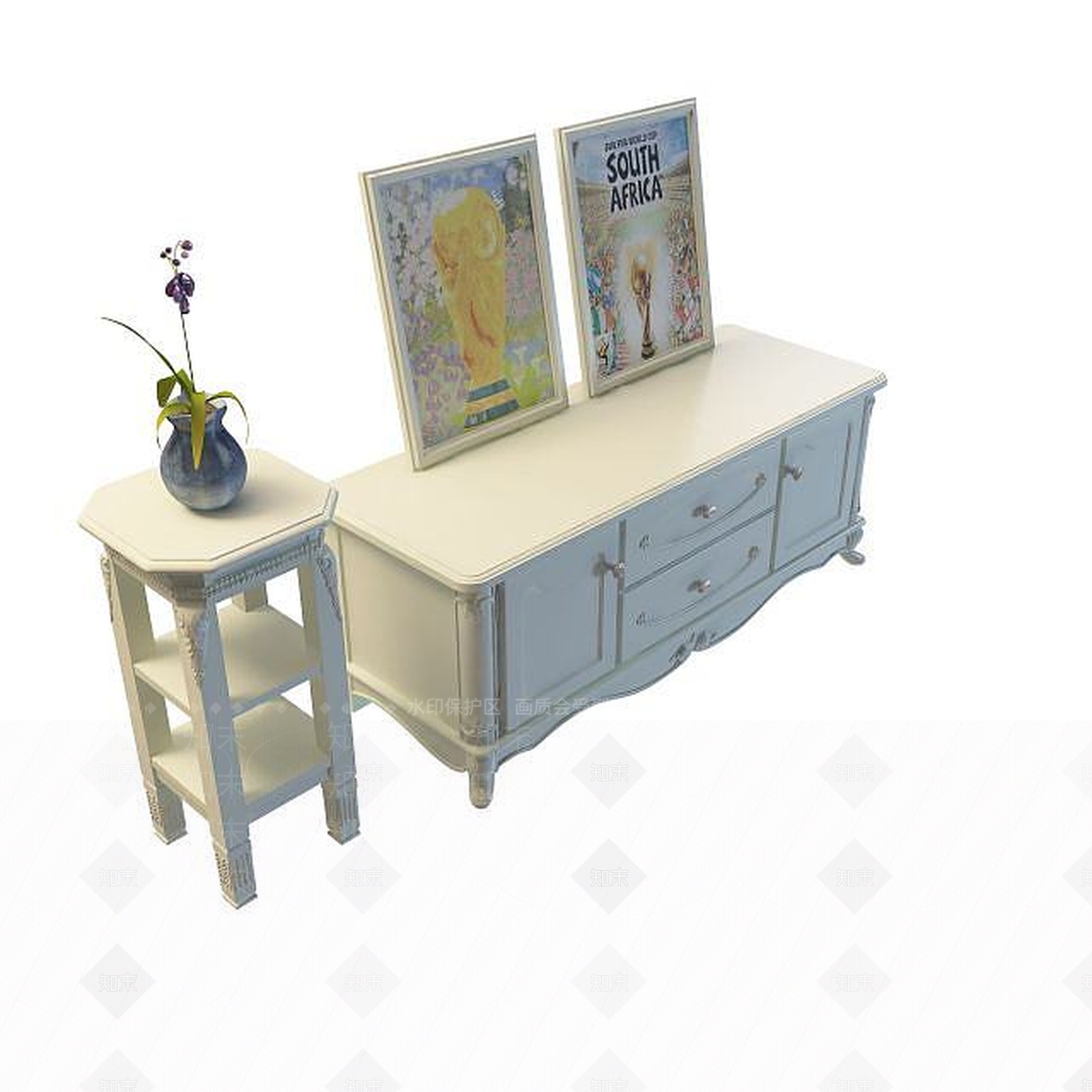 现代边柜3D模型下载【ID:1194779041】