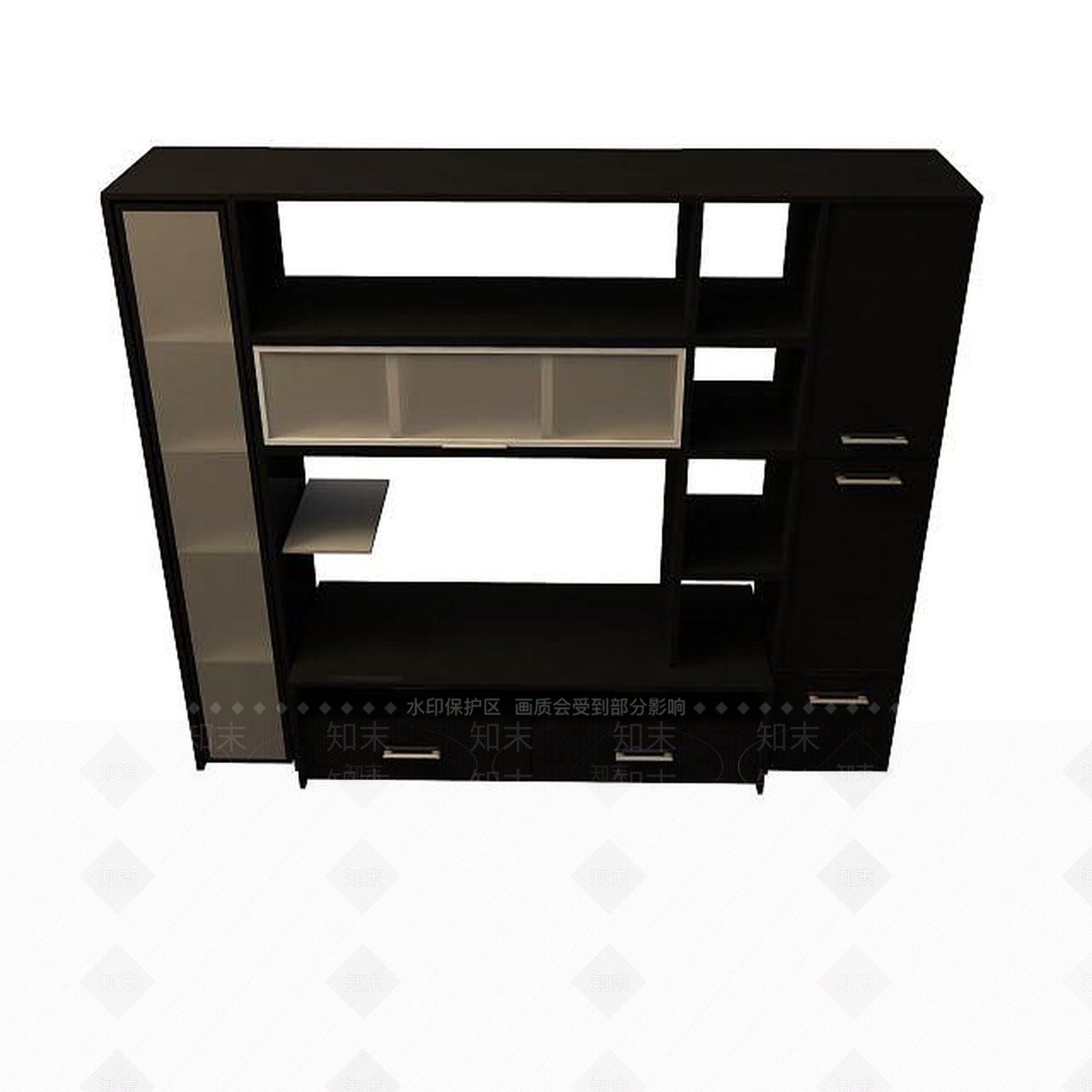 现代客厅电视柜3D模型下载【ID:1194779244】
