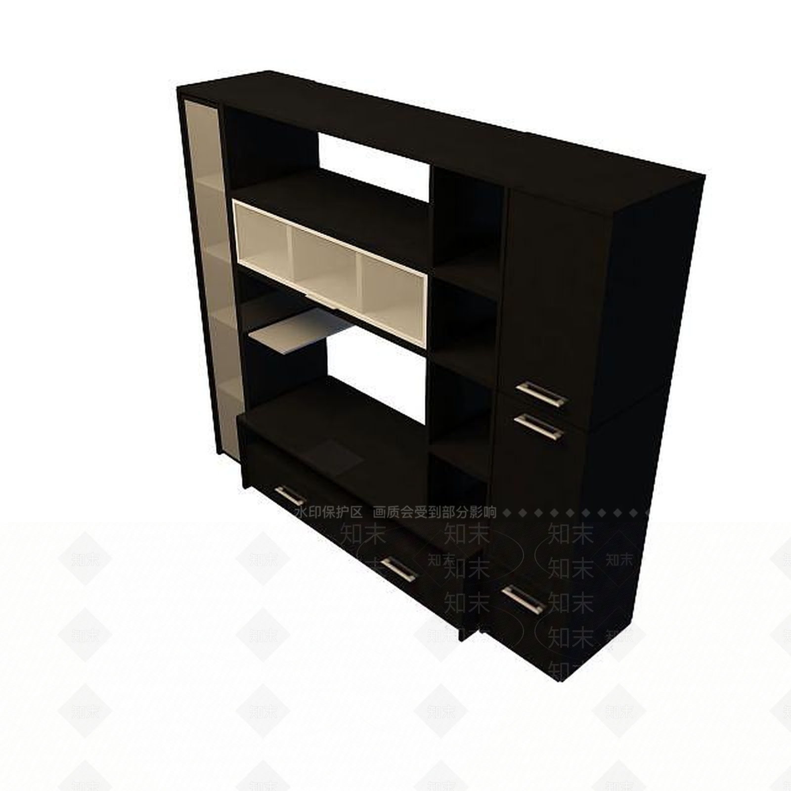 现代客厅电视柜3D模型下载【ID:1194779244】