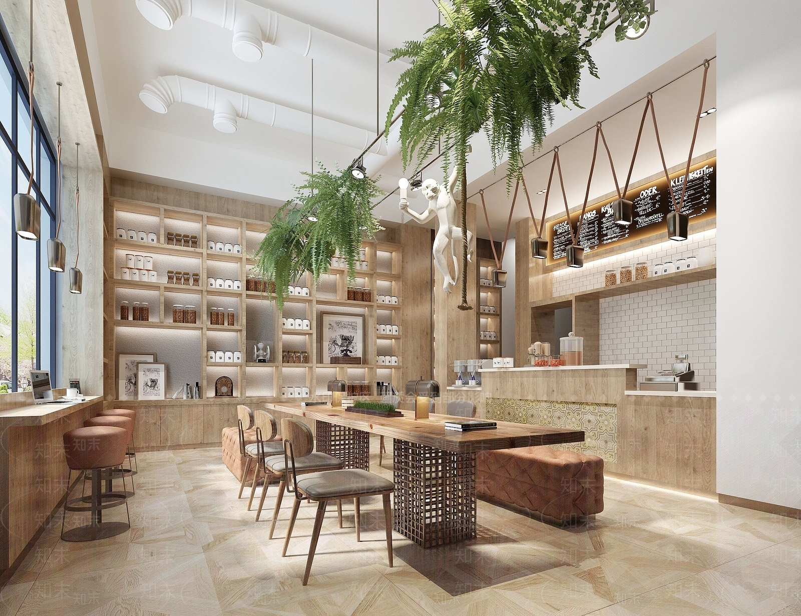 工业风咖啡厅3D模型下载【ID:1194779495】