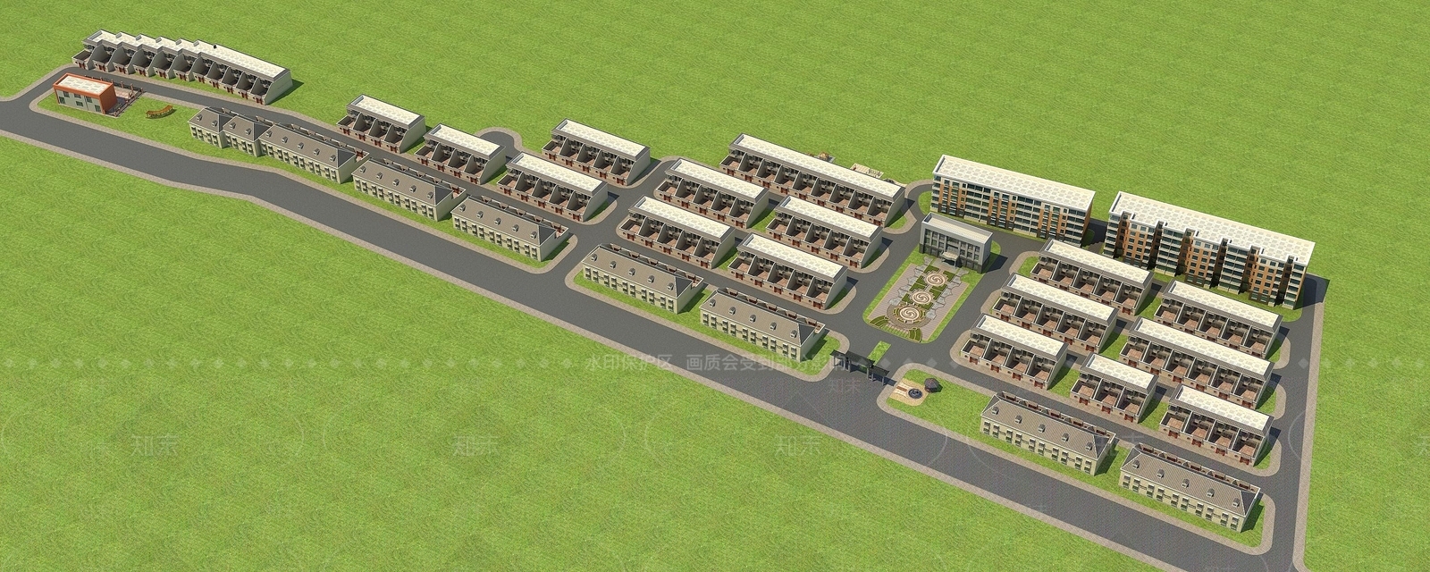 中式现代行农村别墅住宅3D模型下载【ID:1194779506】