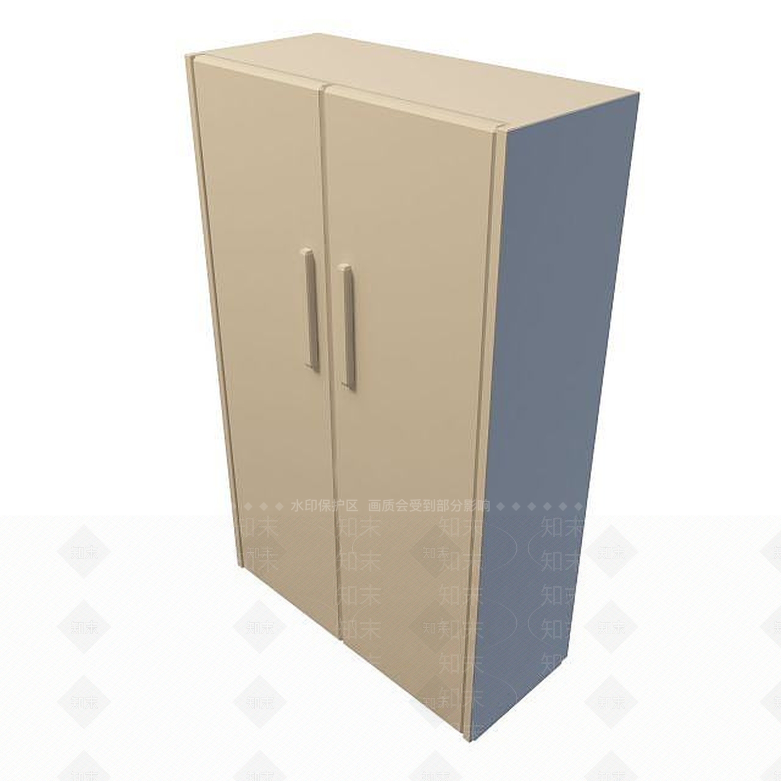 现代实木衣柜3D模型下载【ID:1194780823】