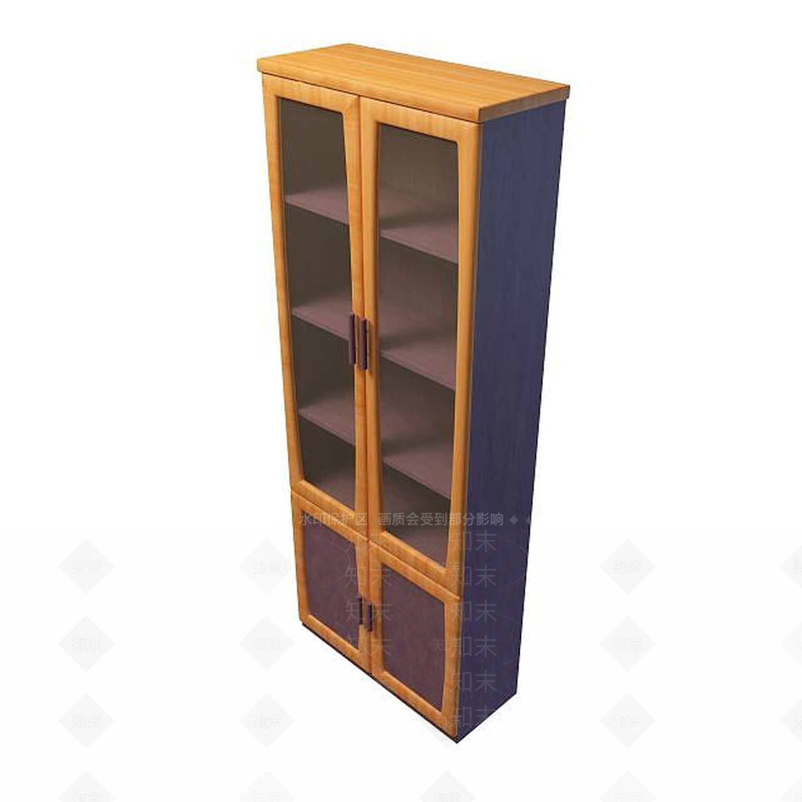 中式厨房玻璃边柜3D模型下载【ID:1194781265】