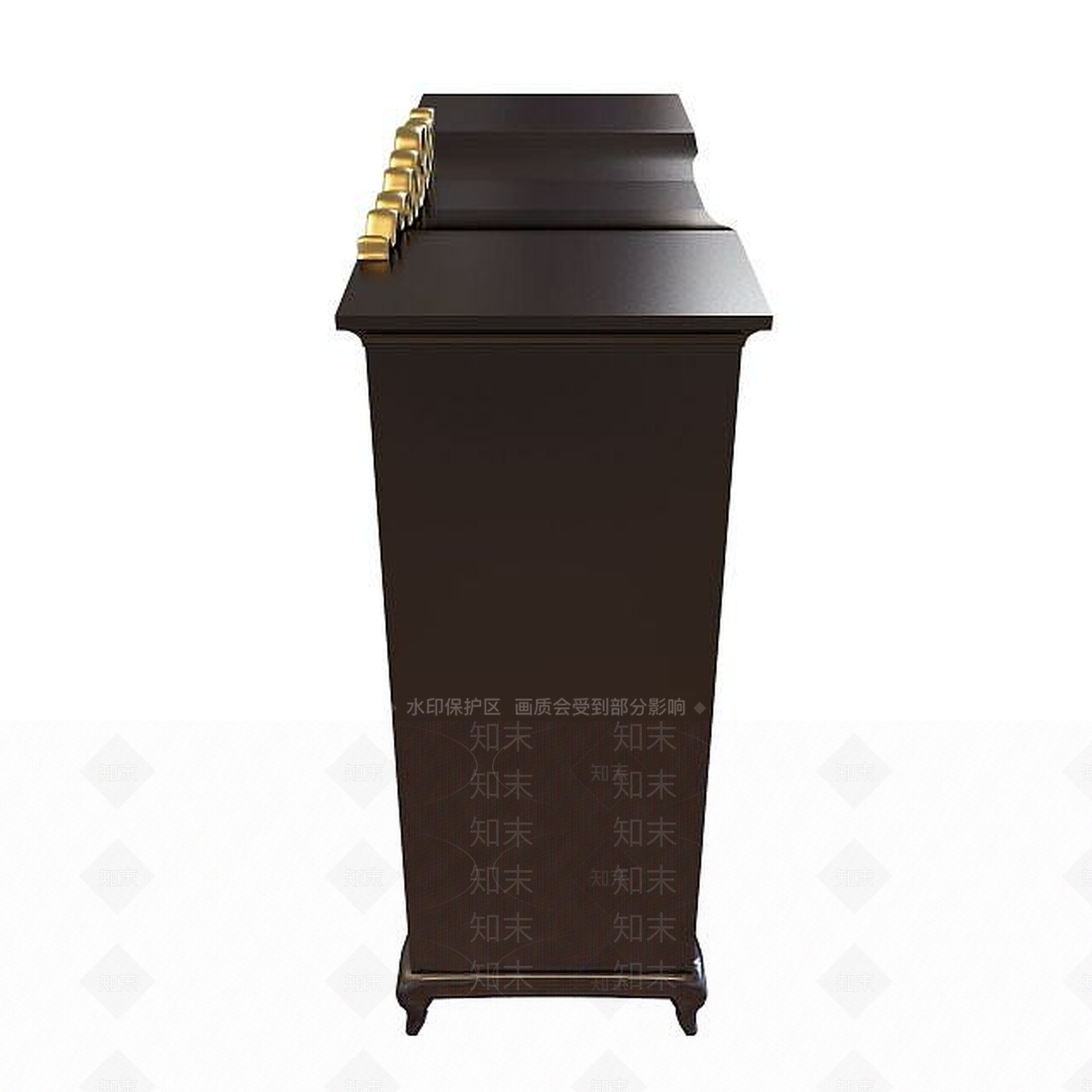 现代酒店奢华边柜3D模型下载【ID:1194782089】
