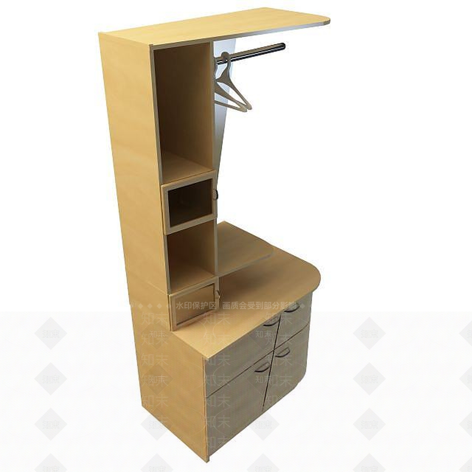 现代简约鞋柜3D模型下载【ID:1194782423】