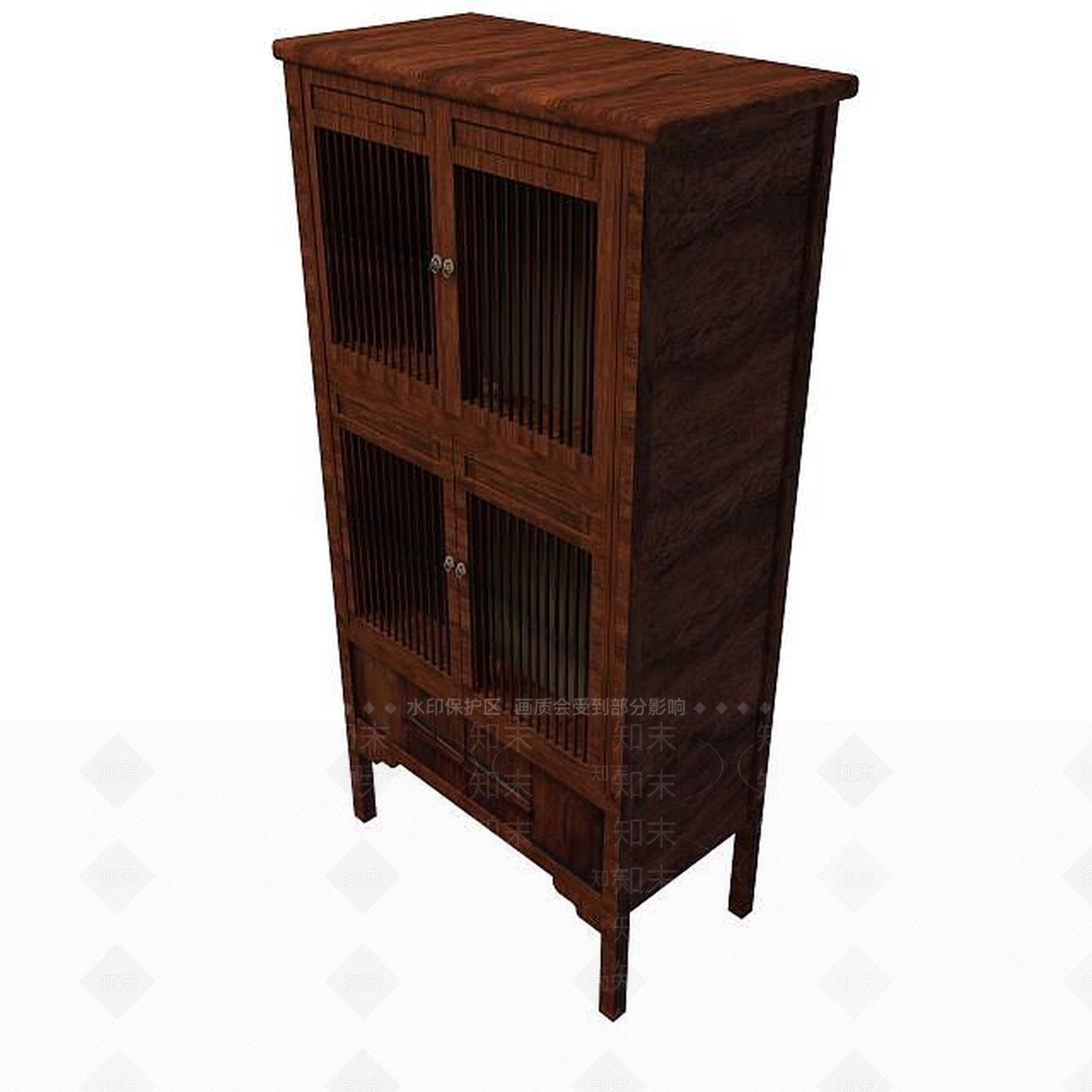 现代木质边柜3D模型下载【ID:1194783013】
