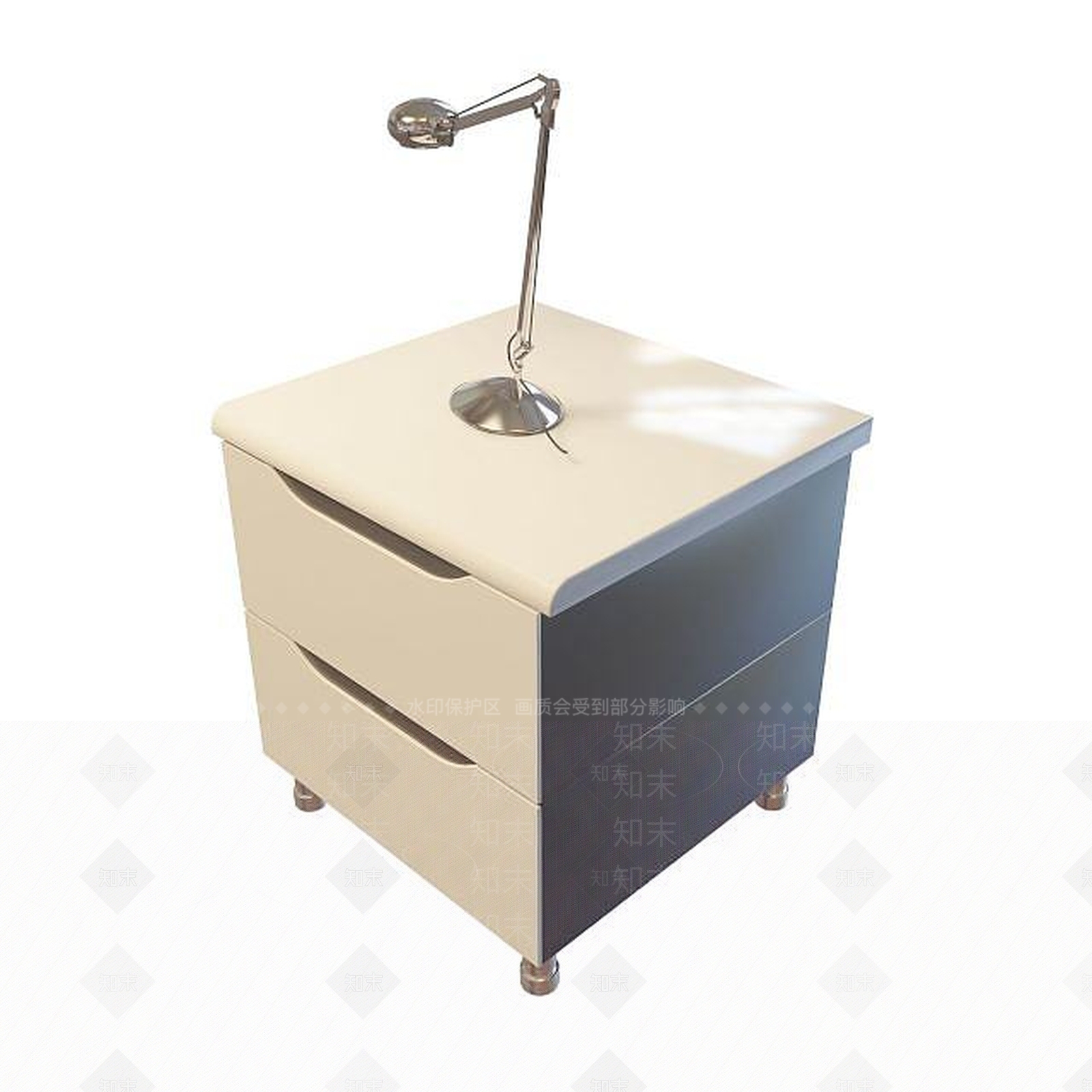 现代简约床头柜子3D模型下载【ID:1194783244】