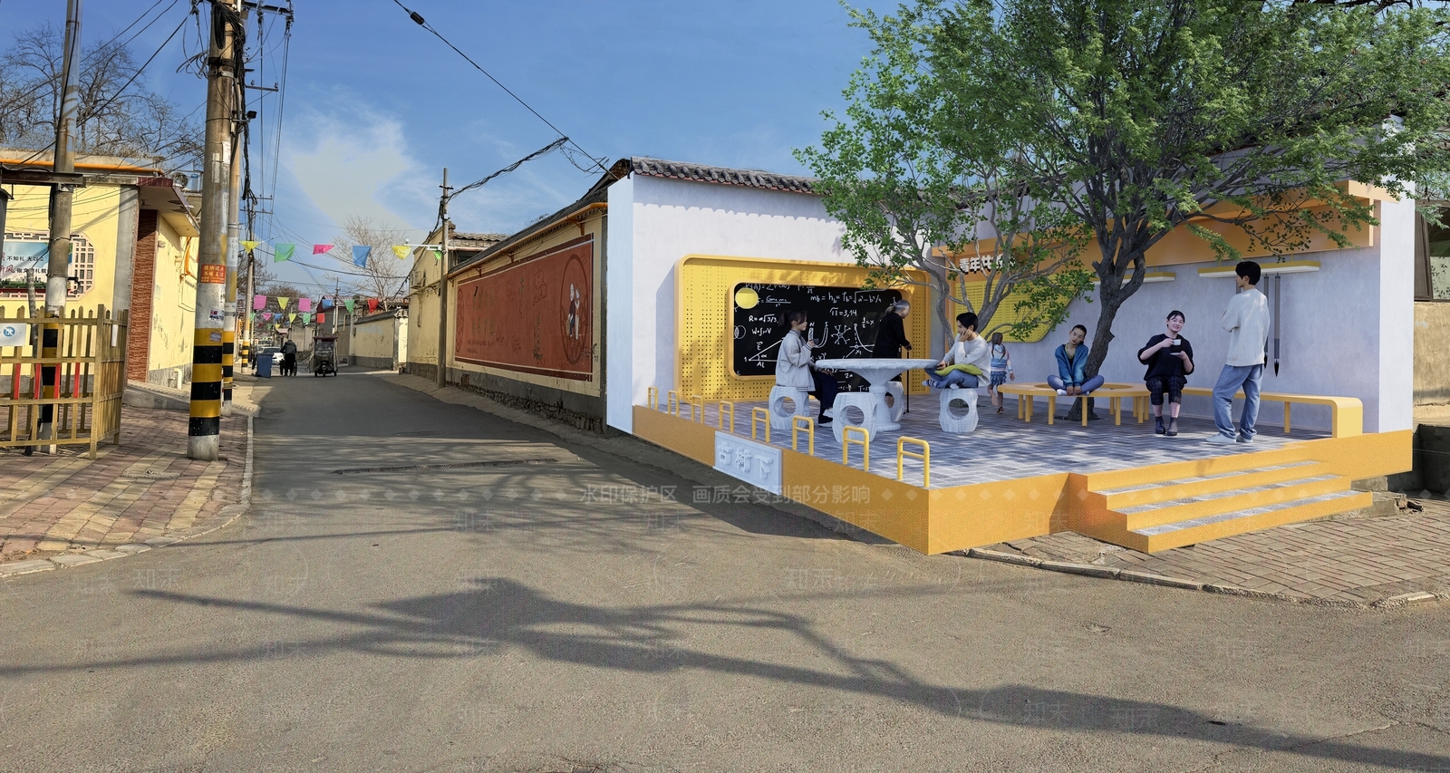 新中式中式广场景观SU模型下载【ID:1194783794】