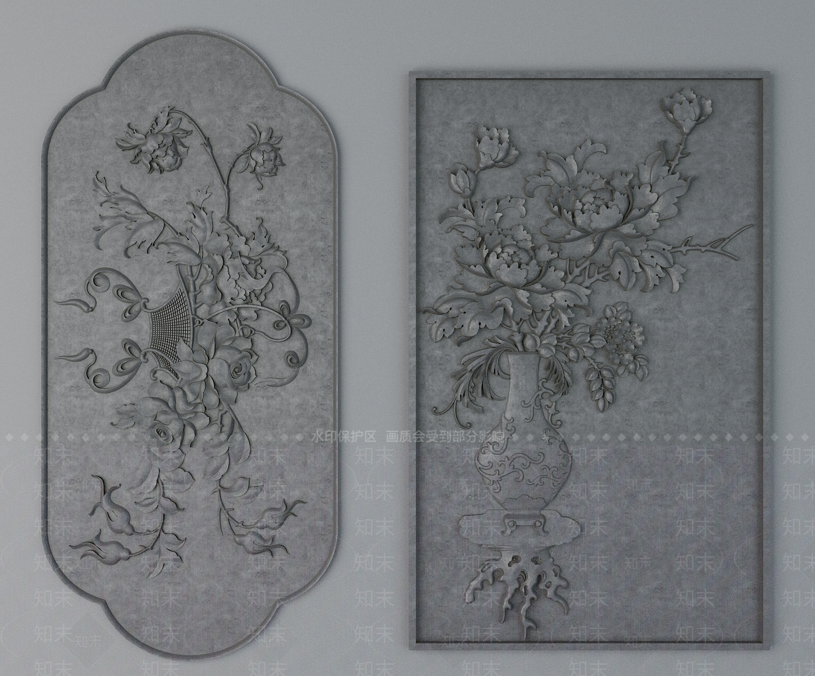 新中式中式雕花3D模型下载【ID:1194787002】