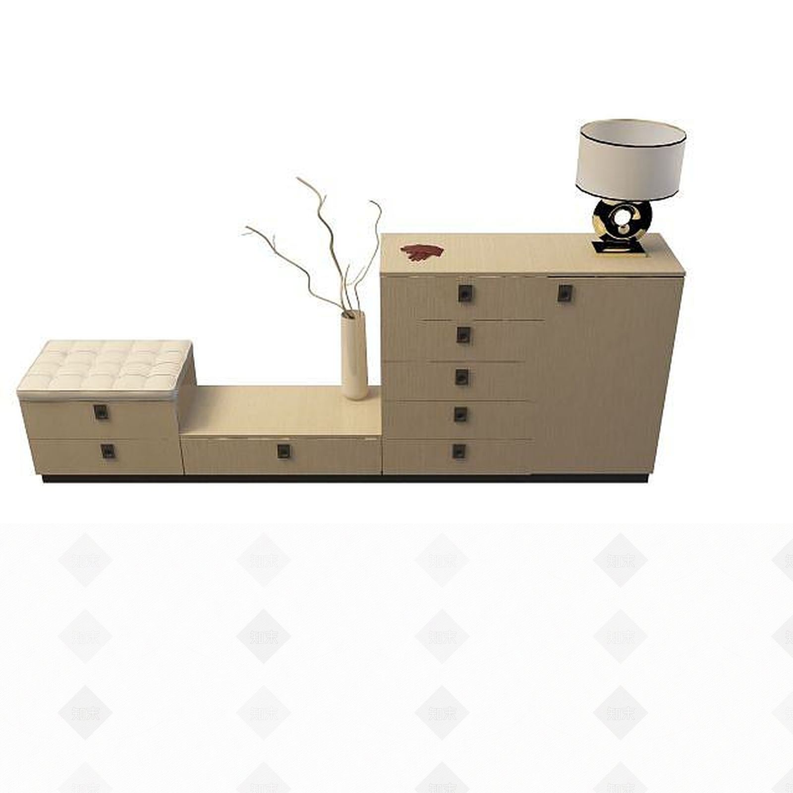 现代边柜3D模型下载【ID:1194784098】