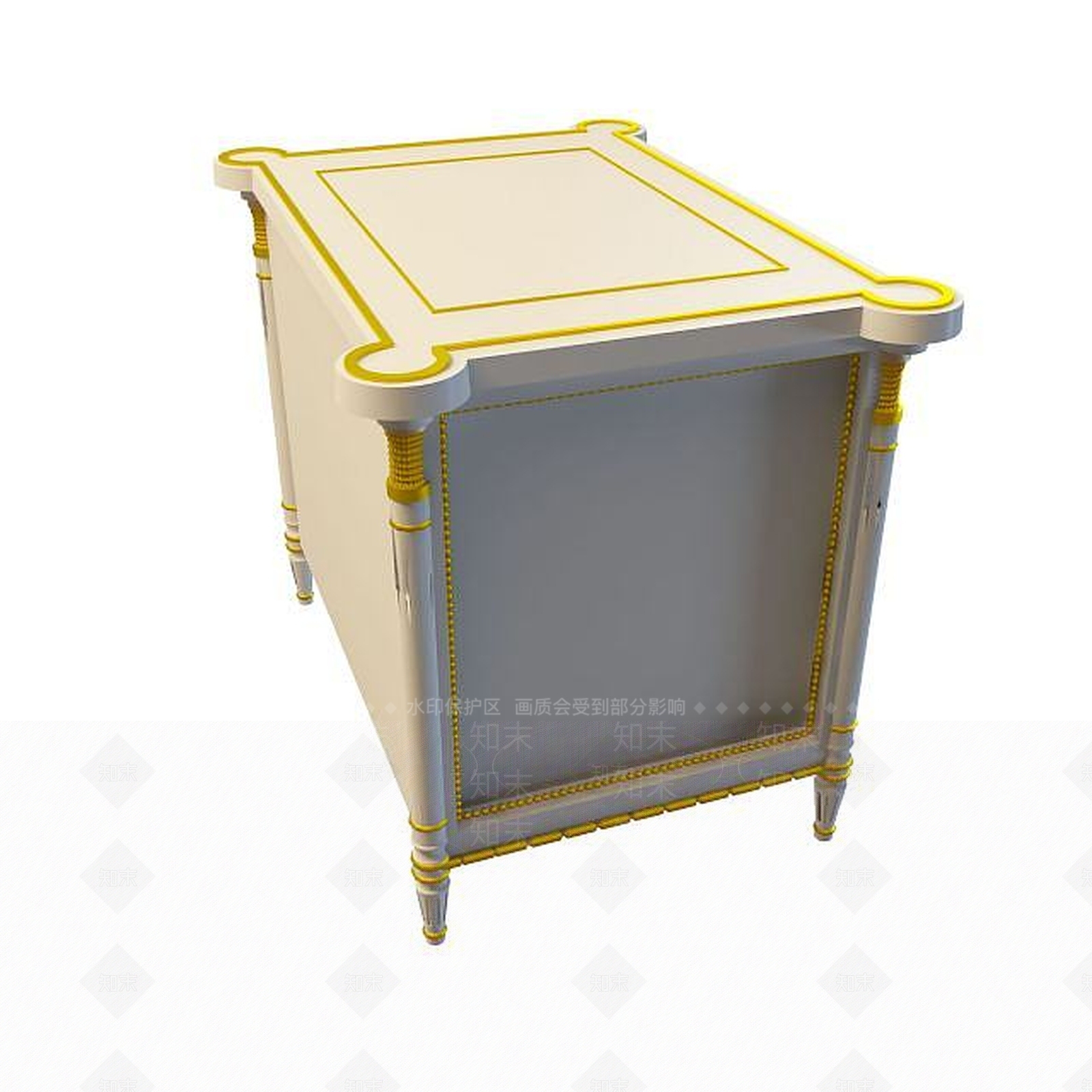 现代精美边柜3D模型下载【ID:1194784641】