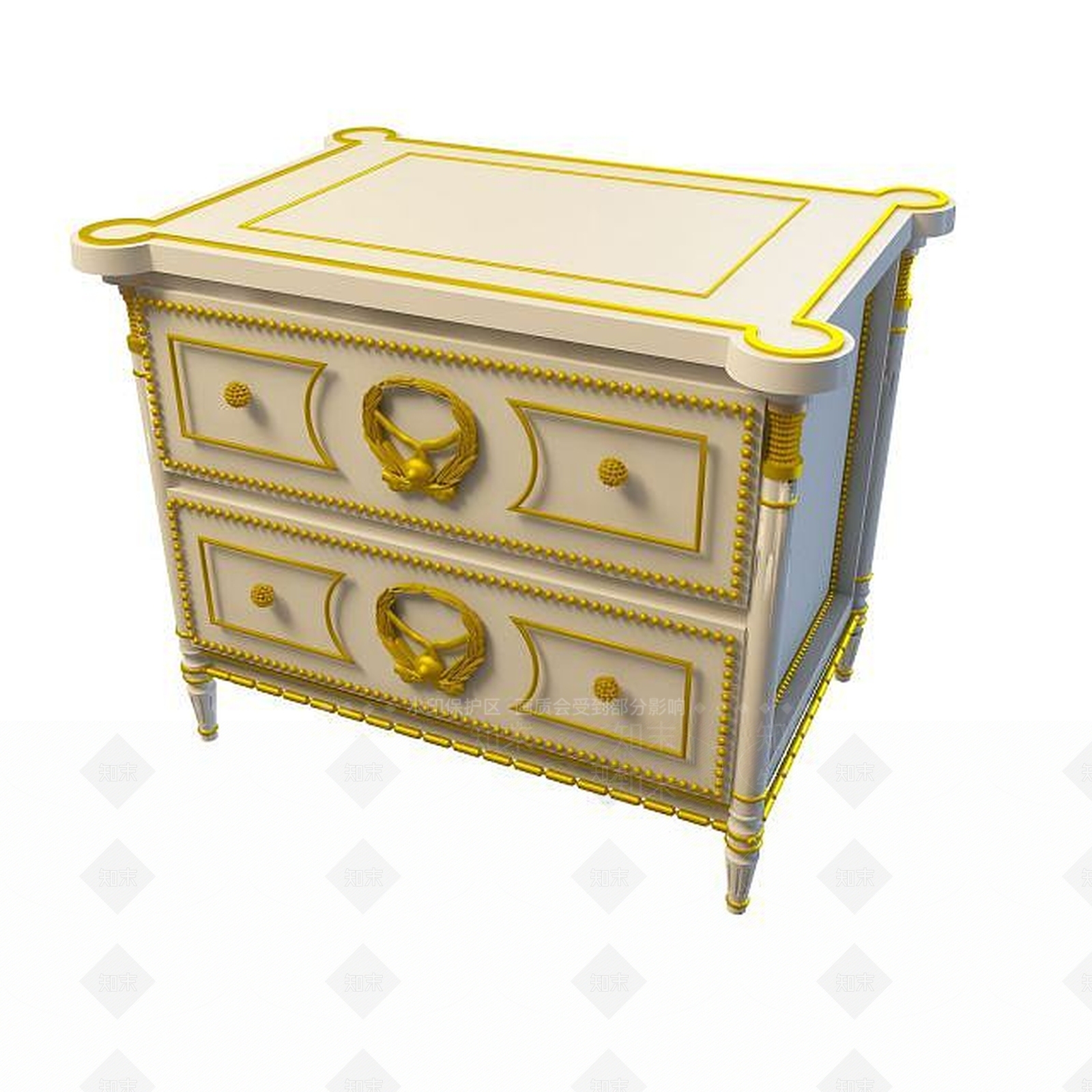 现代精美边柜3D模型下载【ID:1194784641】