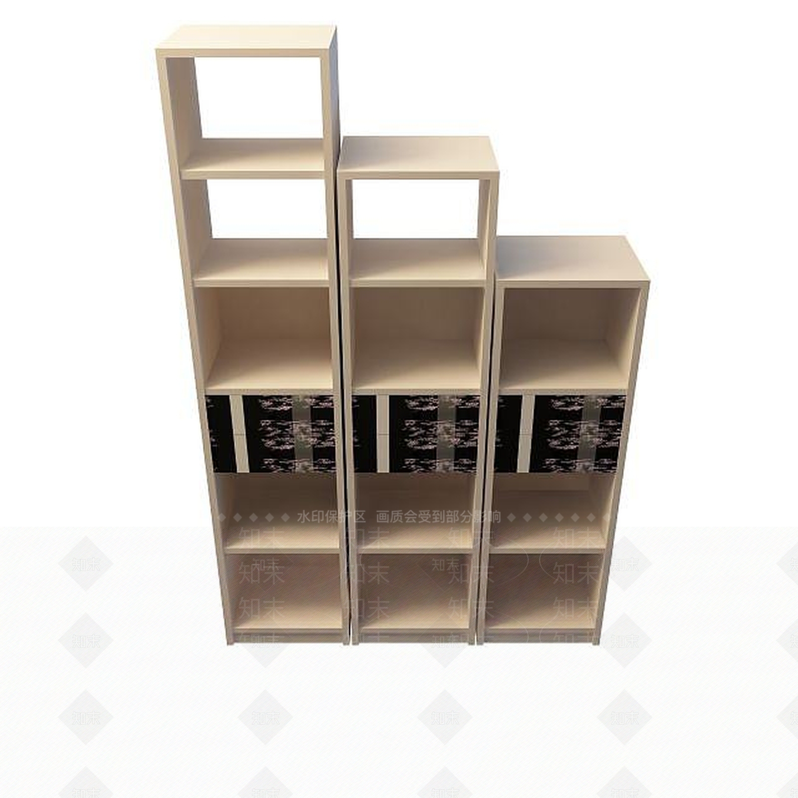现代客厅陈设柜3D模型下载【ID:1194784648】