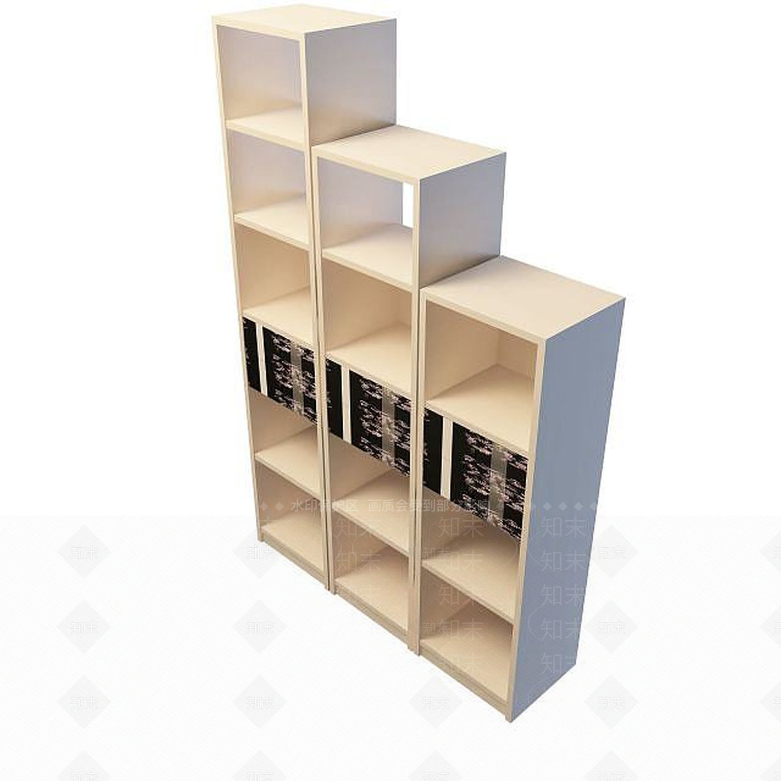 现代客厅陈设柜3D模型下载【ID:1194784648】