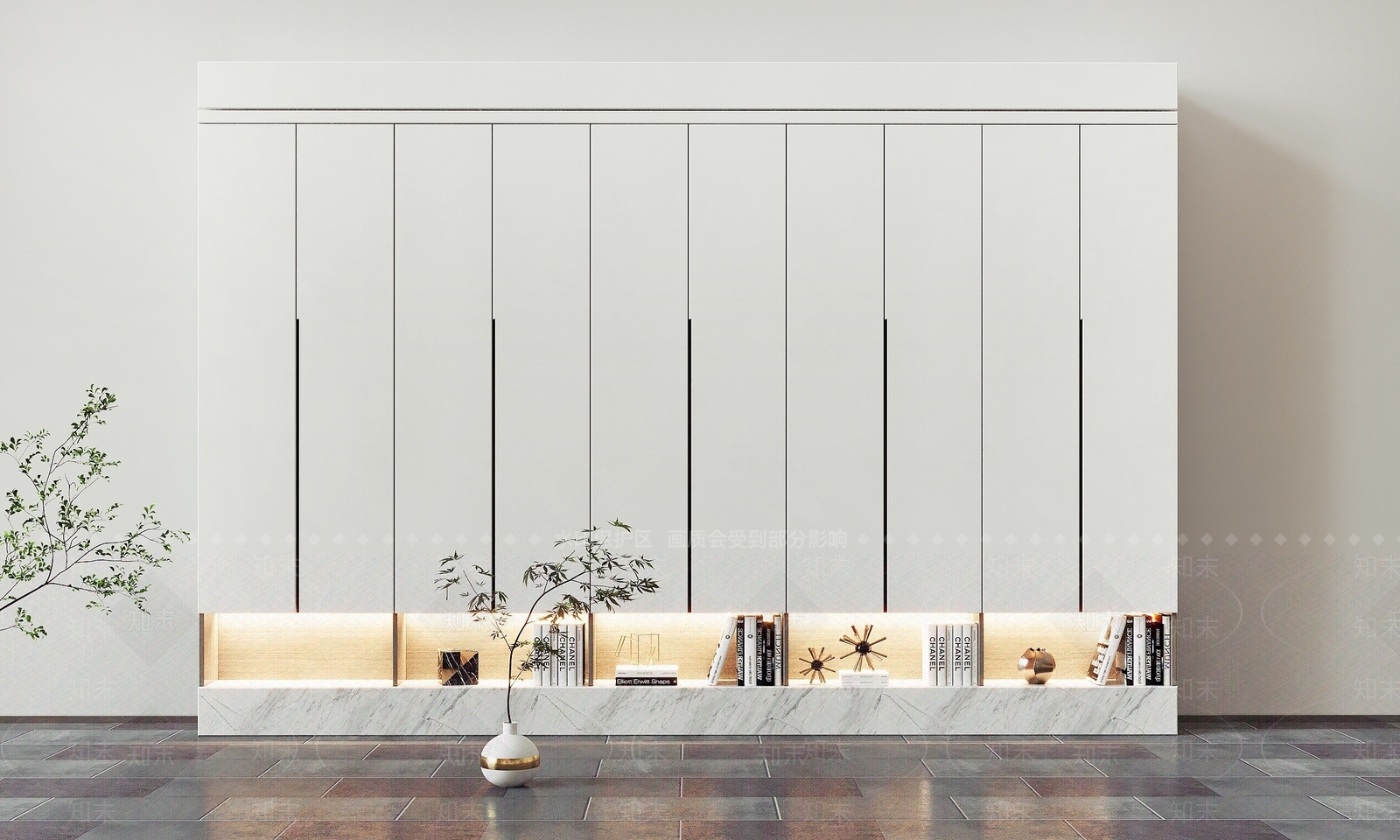 现代储藏柜组合3D模型下载【ID:1194786370】