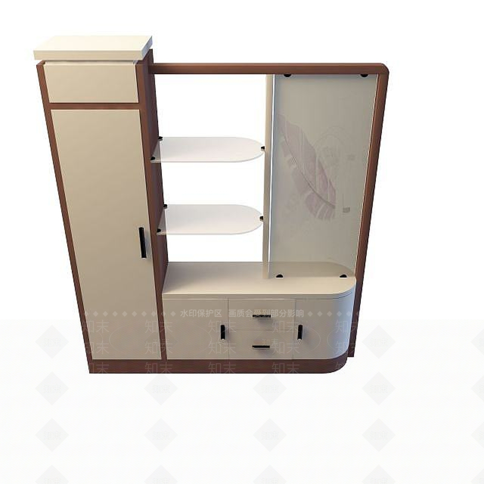 现代卧室衣柜3D模型下载【ID:1194786831】