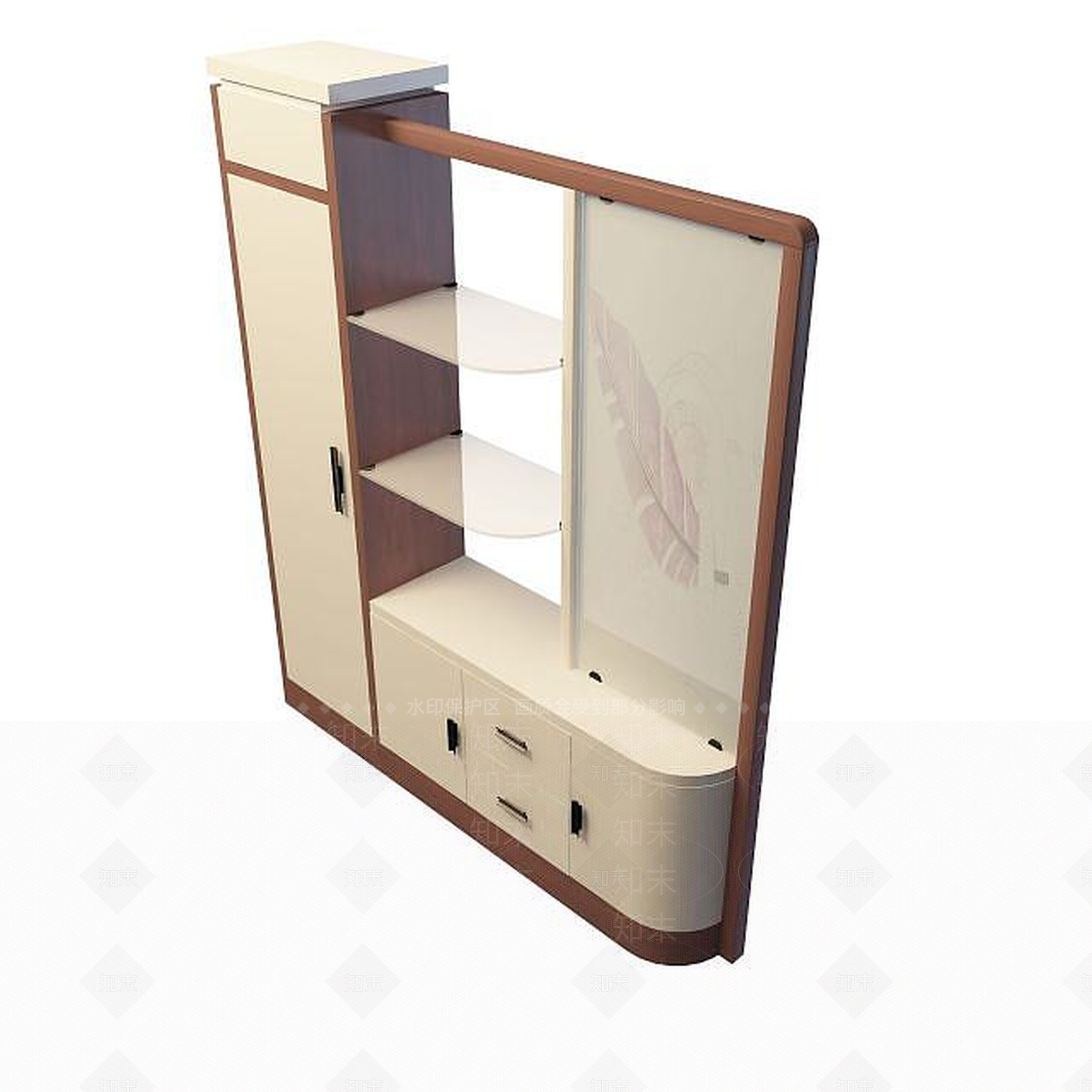 现代卧室衣柜3D模型下载【ID:1194786831】