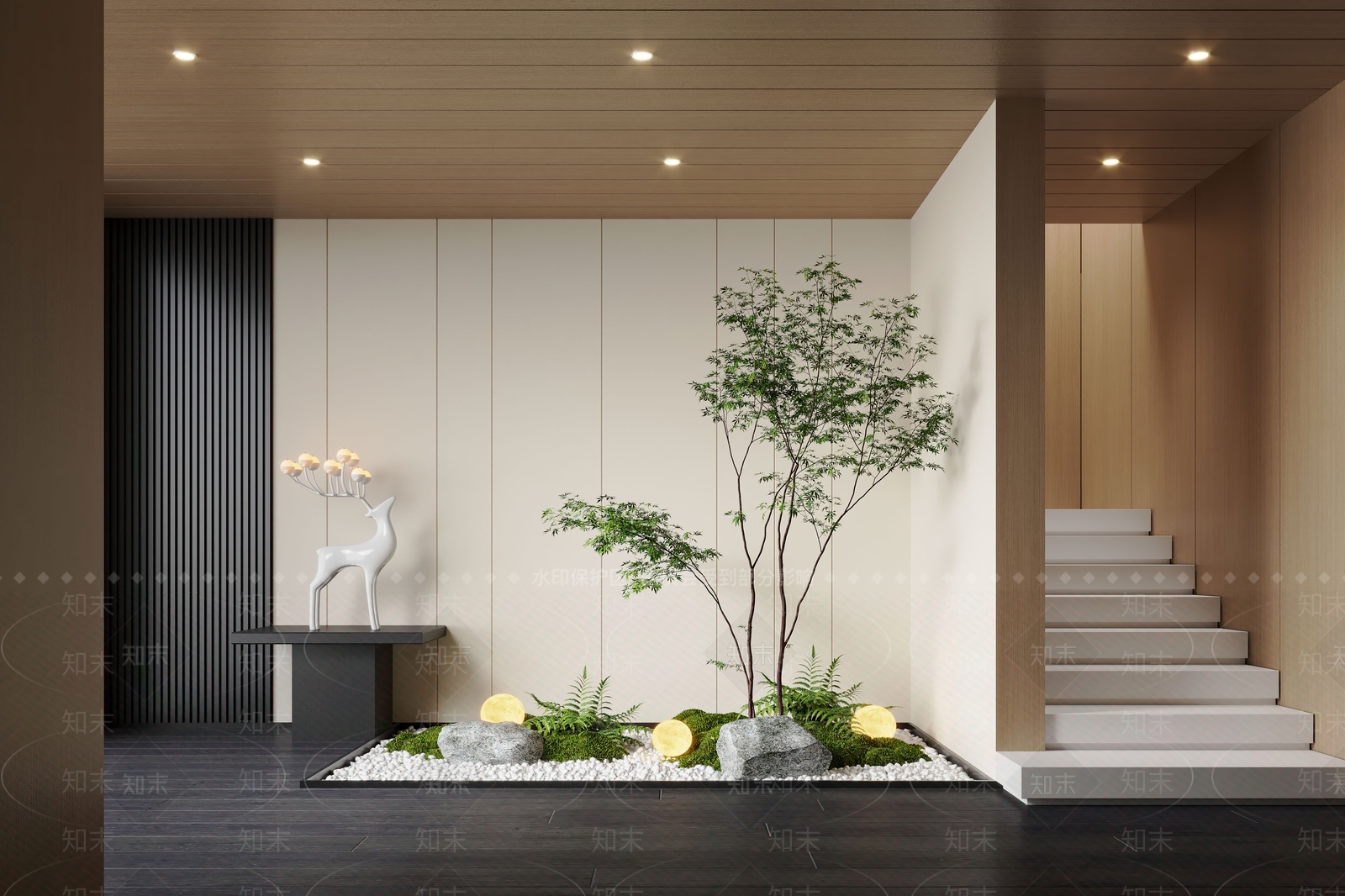 现代室内景观3D模型精品下载_3dmax模型_知末网