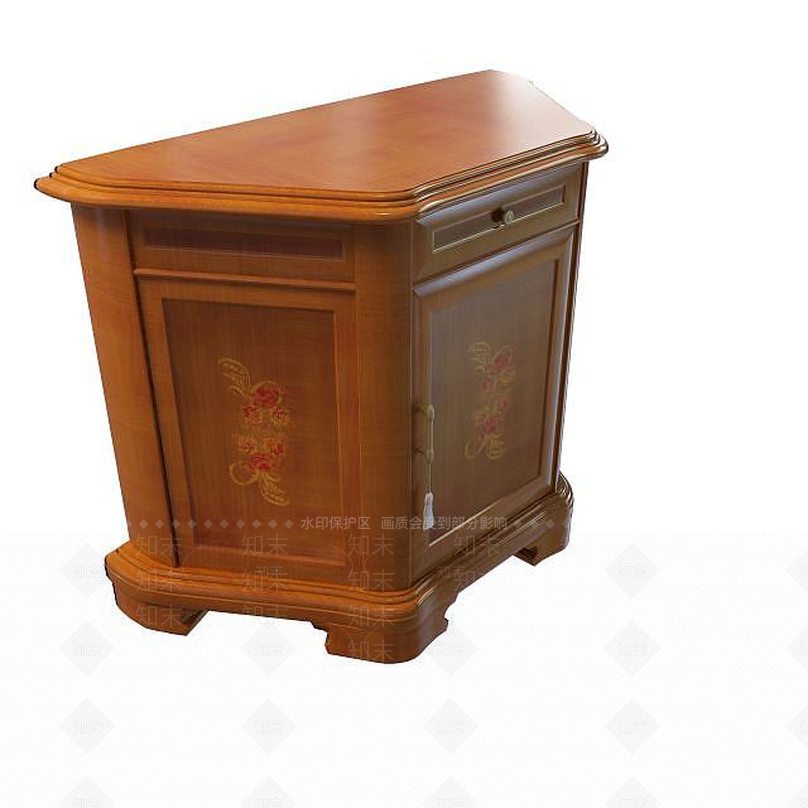 欧式古典欧式高档边柜3D模型下载【ID:1194787932】