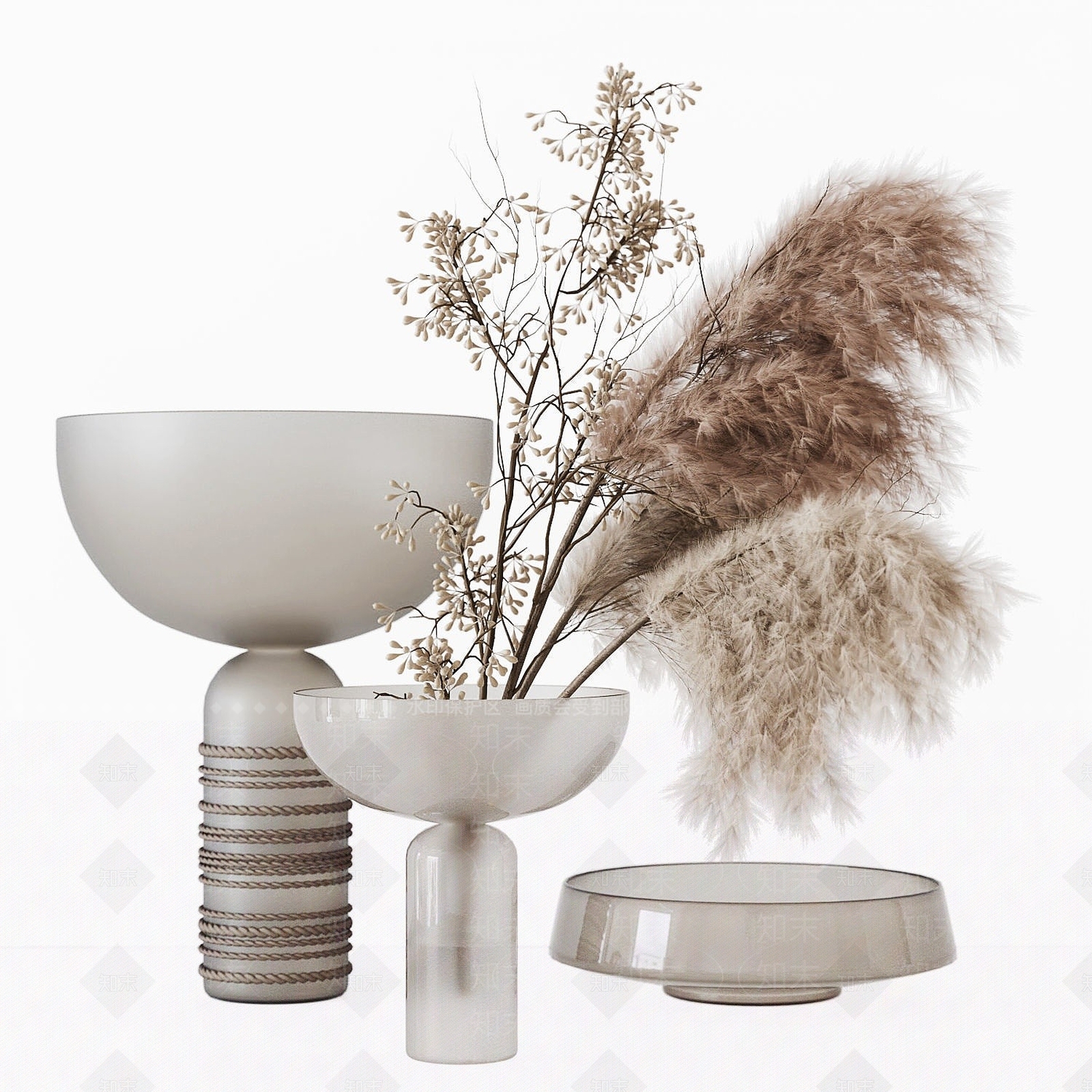 侘寂风桌面摆件3D模型下载【ID:1194788234】