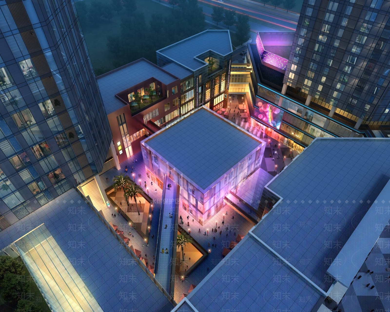现代商场外观3D模型下载【ID:1194791577】