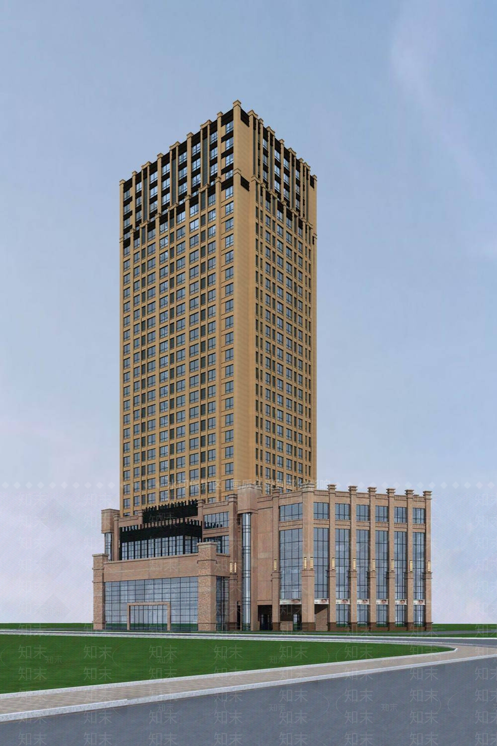 简欧办公楼3D模型下载【ID:1194793158】