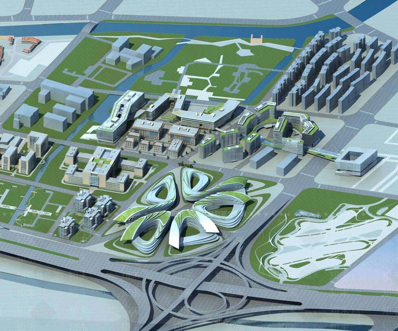 现代桥3D模型下载【ID:1194793742】