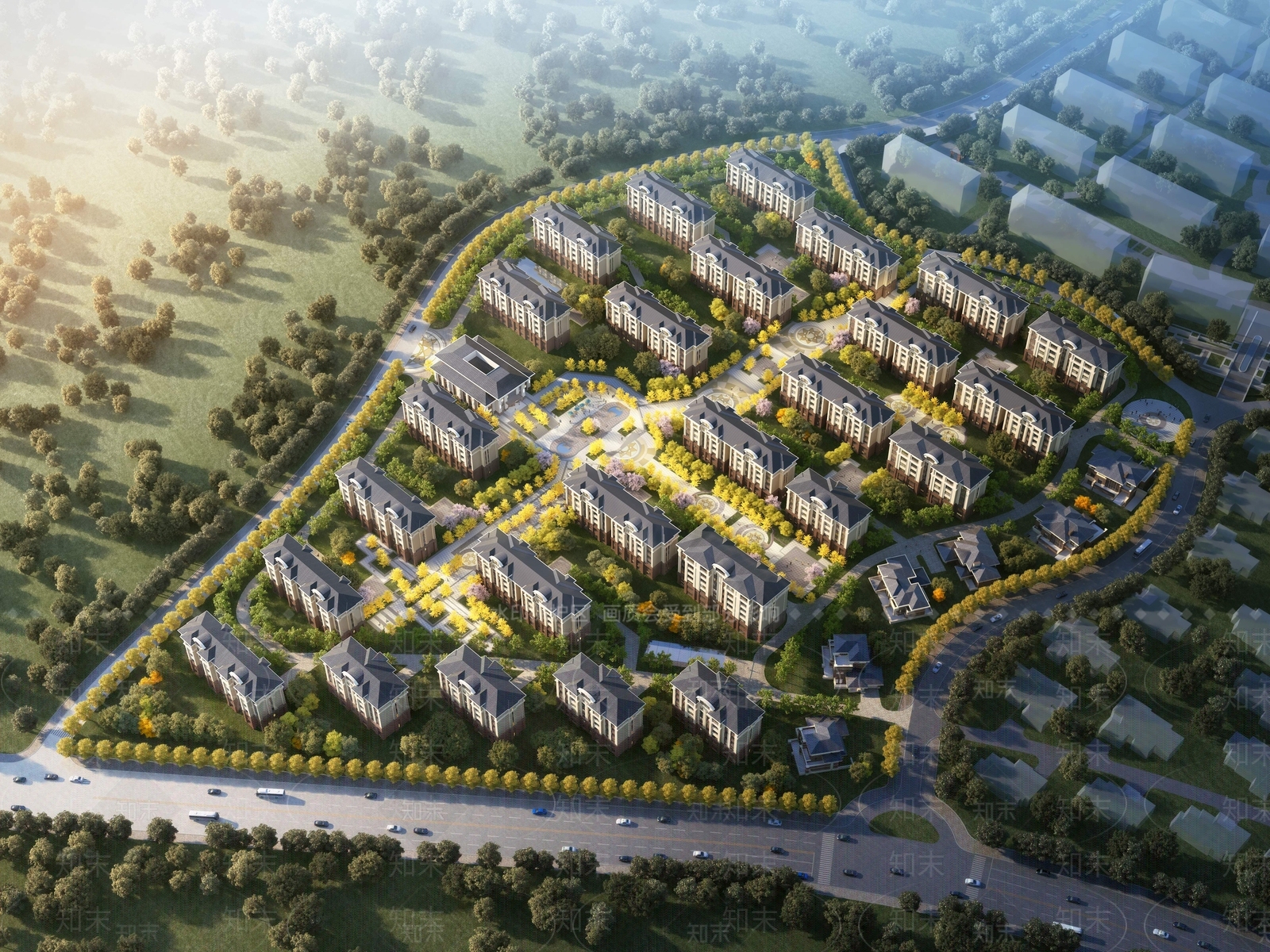 现代新中式其他住宅外观3D模型下载【ID:1194794573】