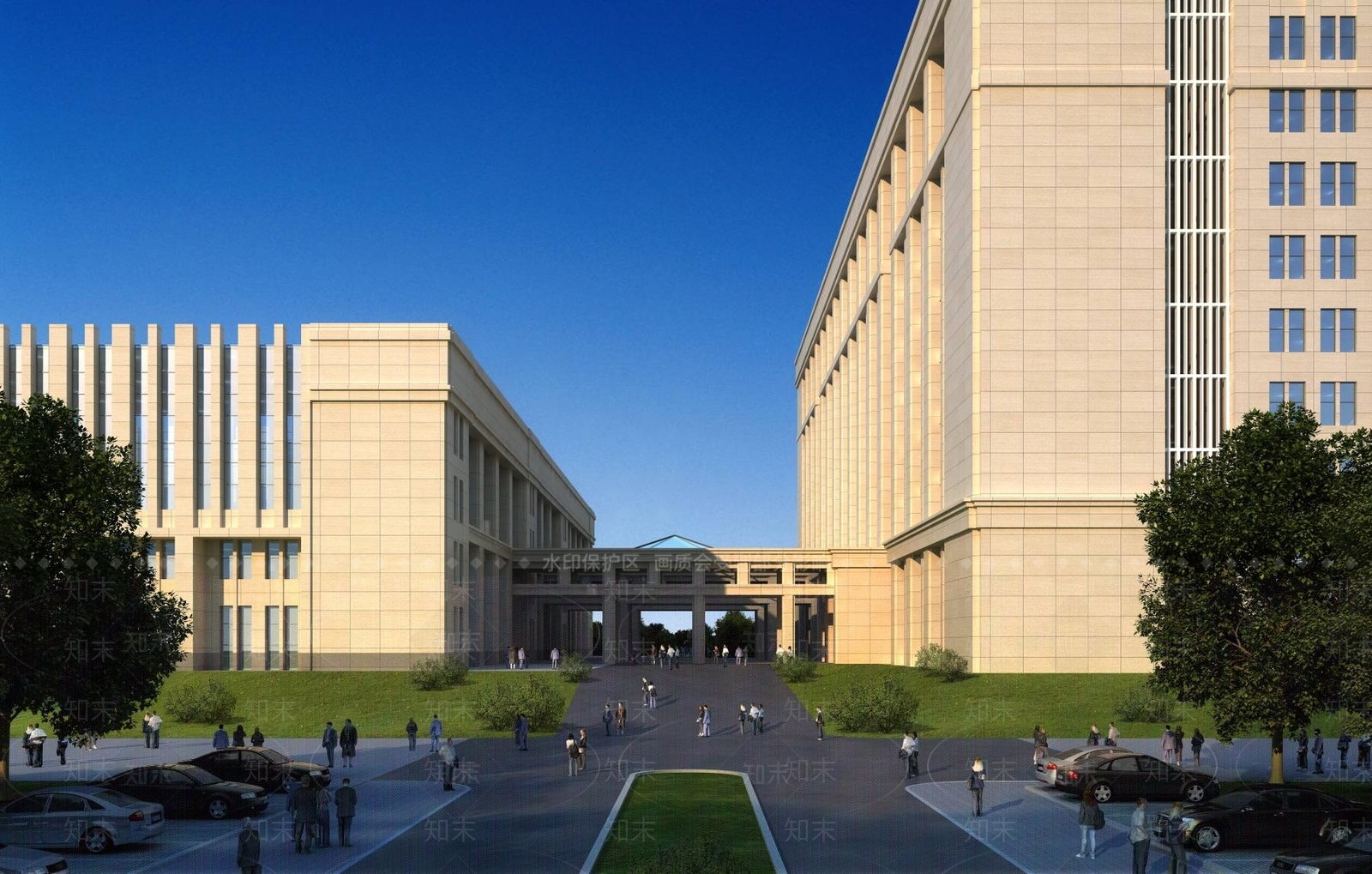 现代办公楼3D模型下载【ID:1194794748】