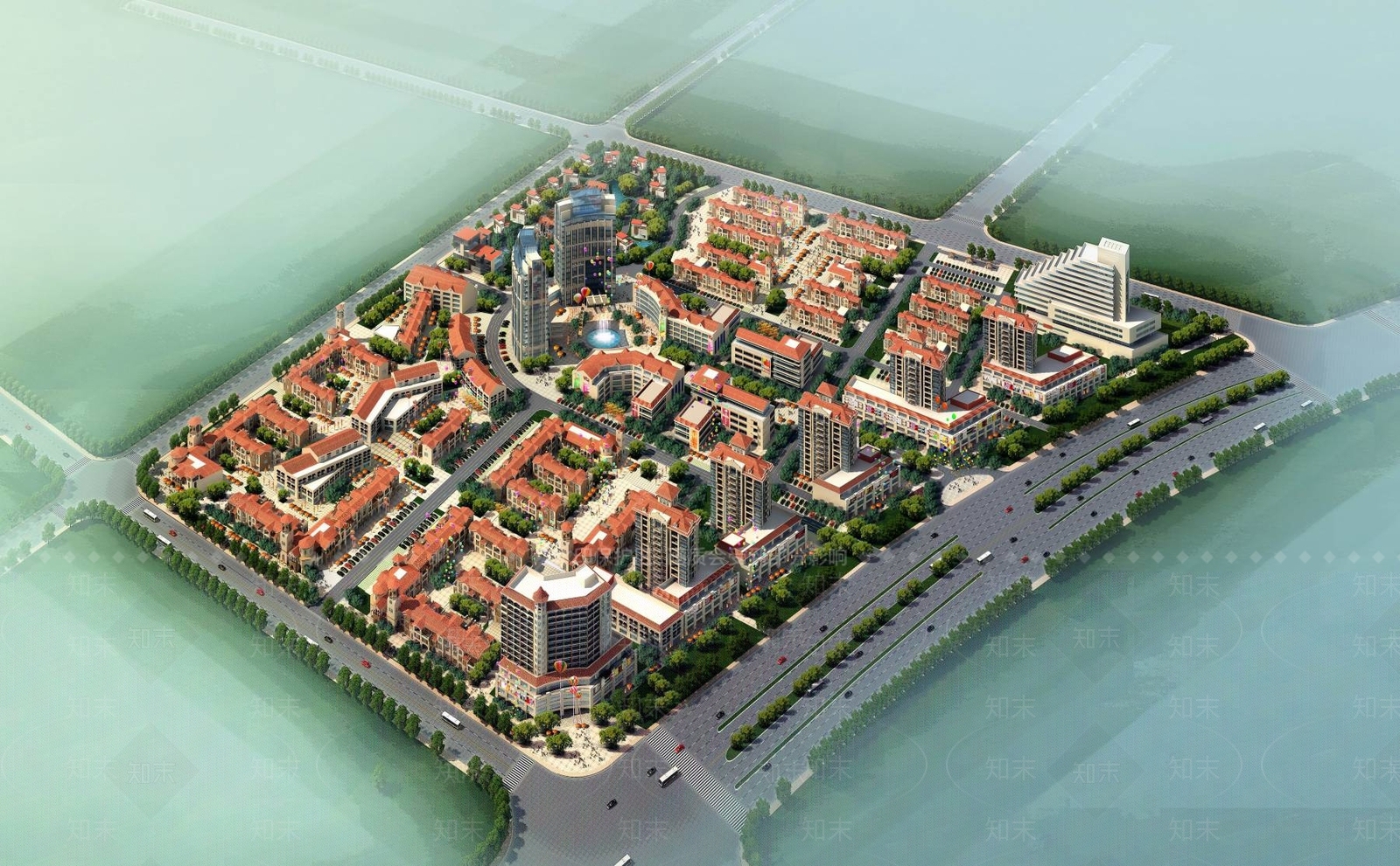 欧式高层住宅3D模型下载【ID:1194795330】