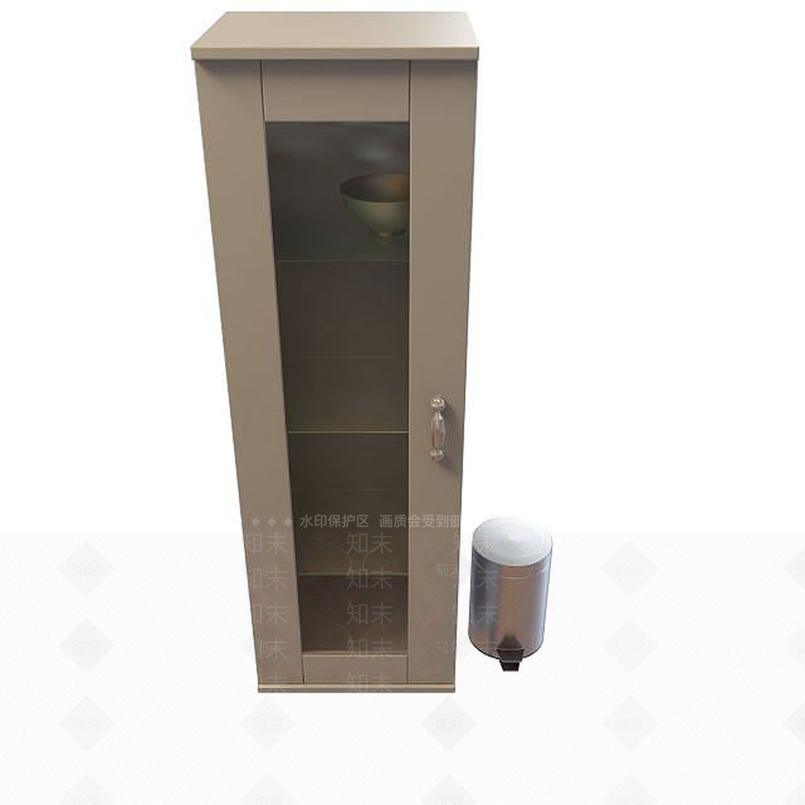 现代厨房餐具立柜3D模型下载【ID:1194798306】