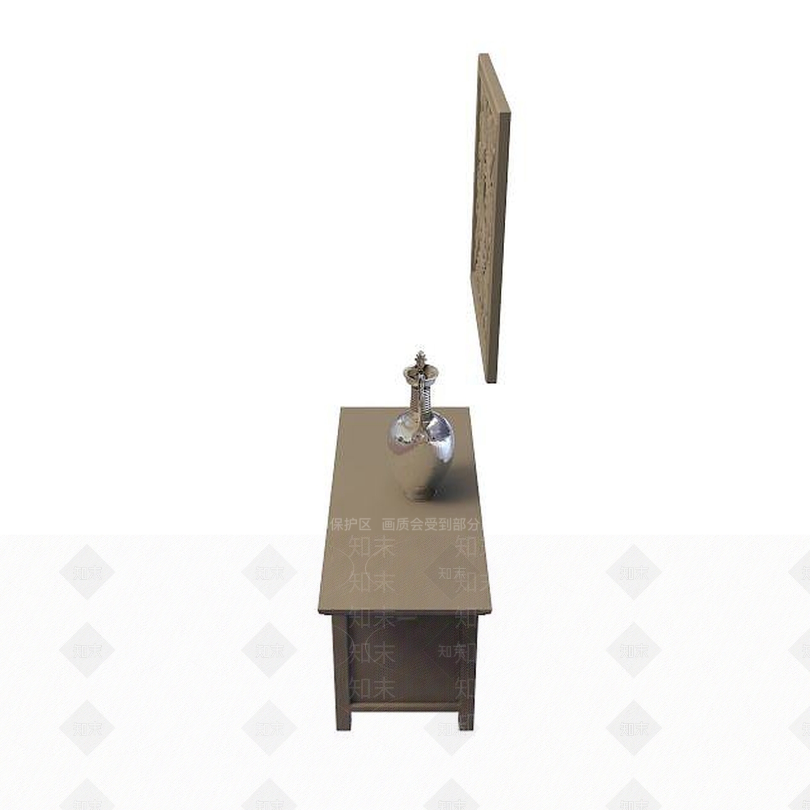现代客厅简易边柜3D模型下载【ID:1194798654】