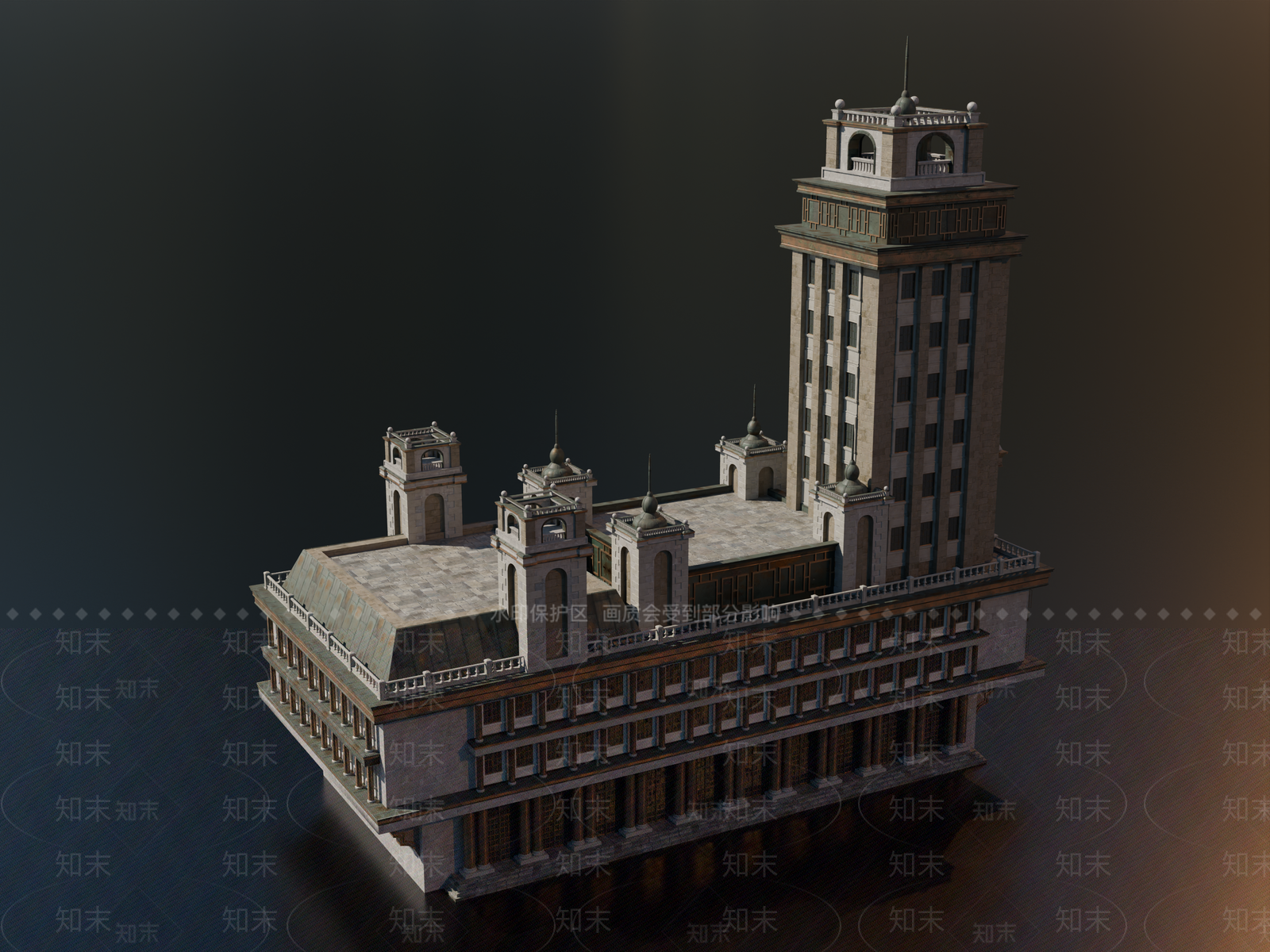 欧式风格建筑SU模型下载【ID:1194799397】