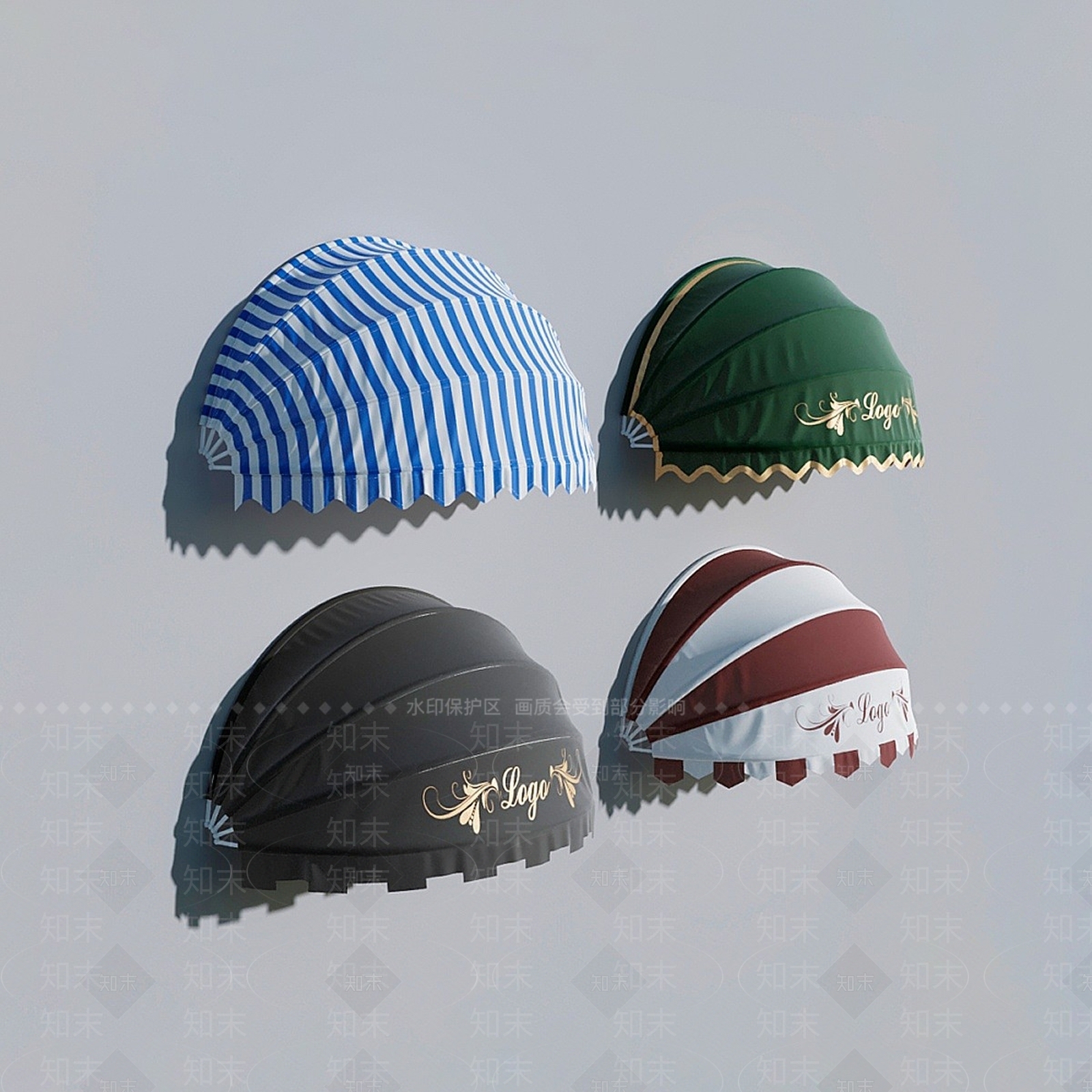现代户外防晒伞3D模型下载【ID:1194800300】