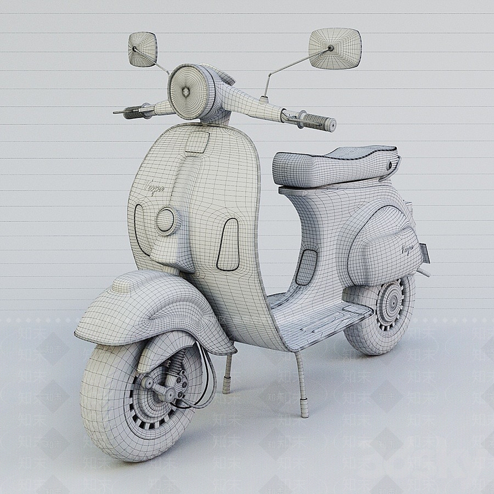 现代红色电瓶车3D模型下载【ID:1194800417】