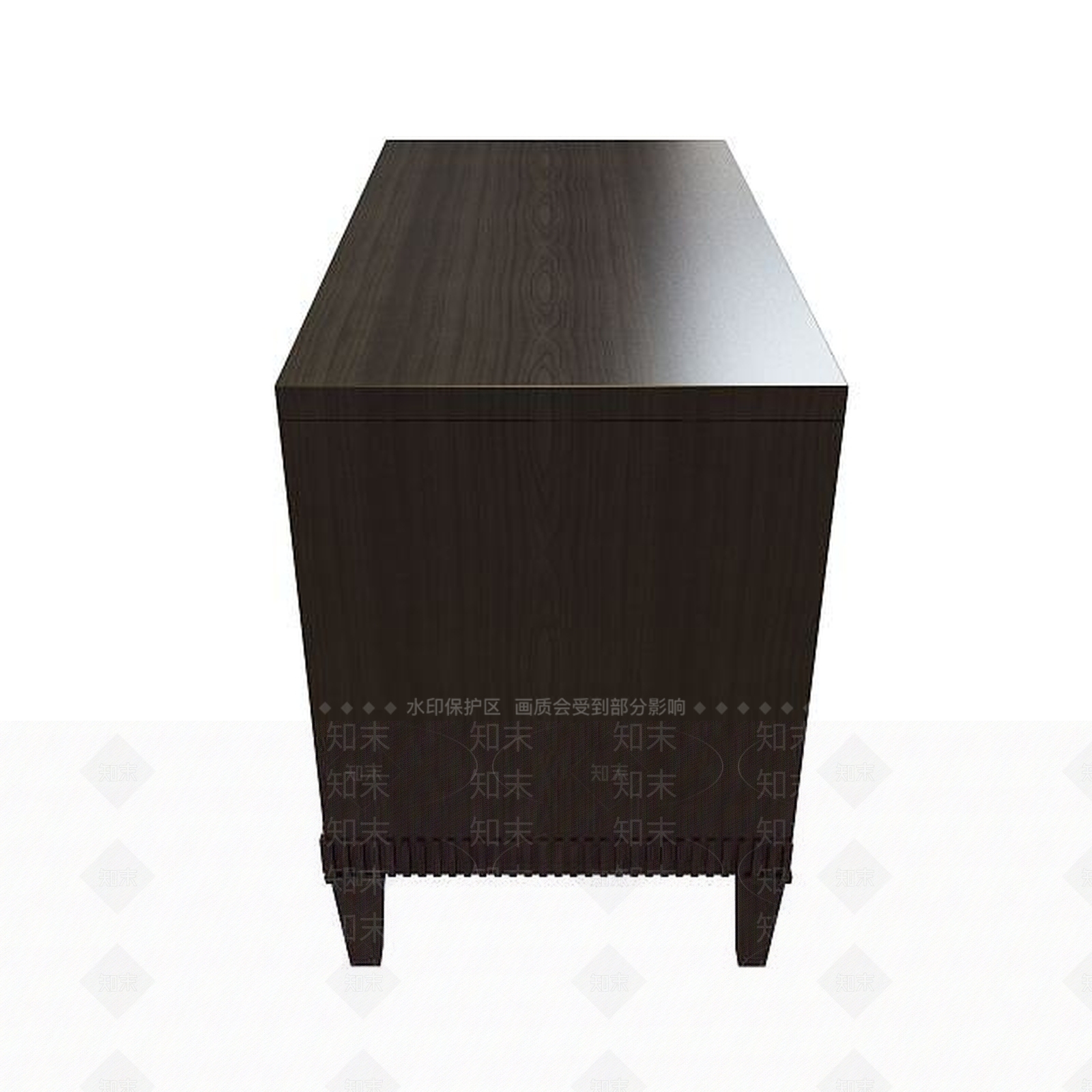 现代黑橡木边柜3D模型下载【ID:1194801989】