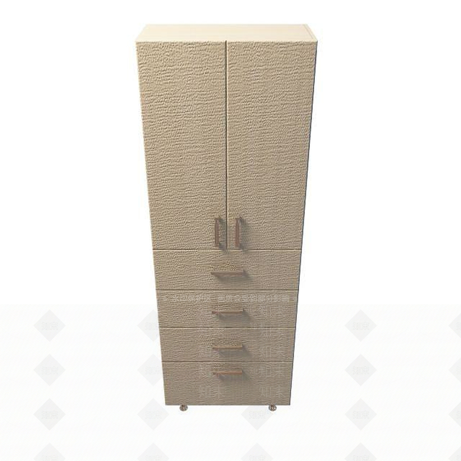 现代衣柜3D模型渲染效果图